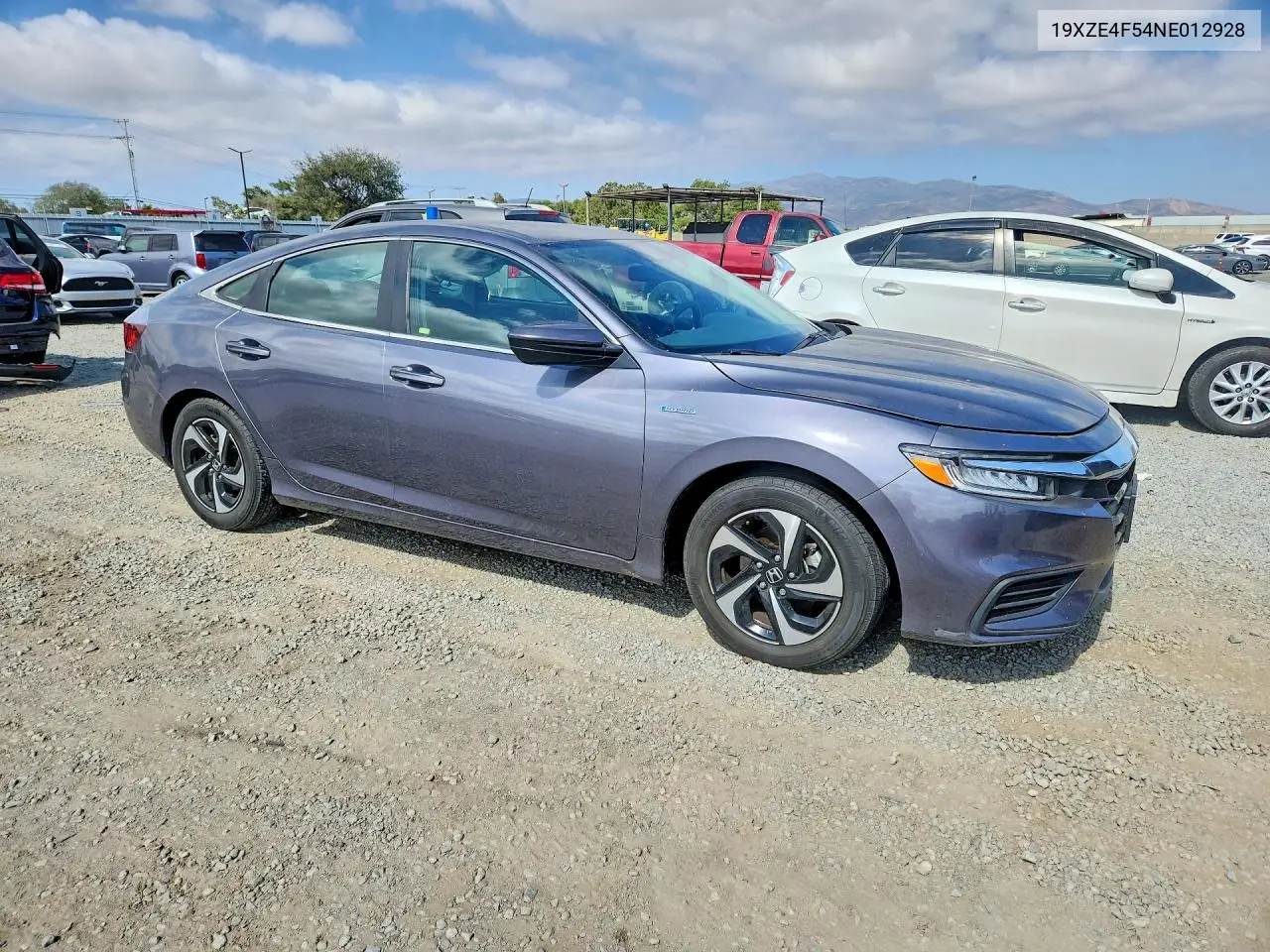 2022 Honda Insight Ex VIN: 19XZE4F54NE012928 Lot: 59218796