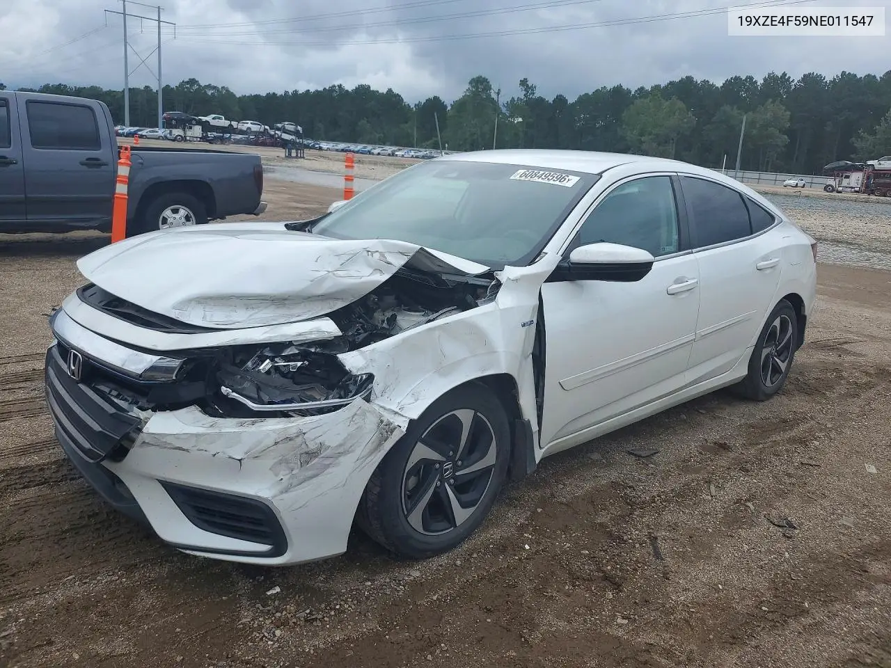 2022 Honda Insight Ex VIN: 19XZE4F59NE011547 Lot: 60849596