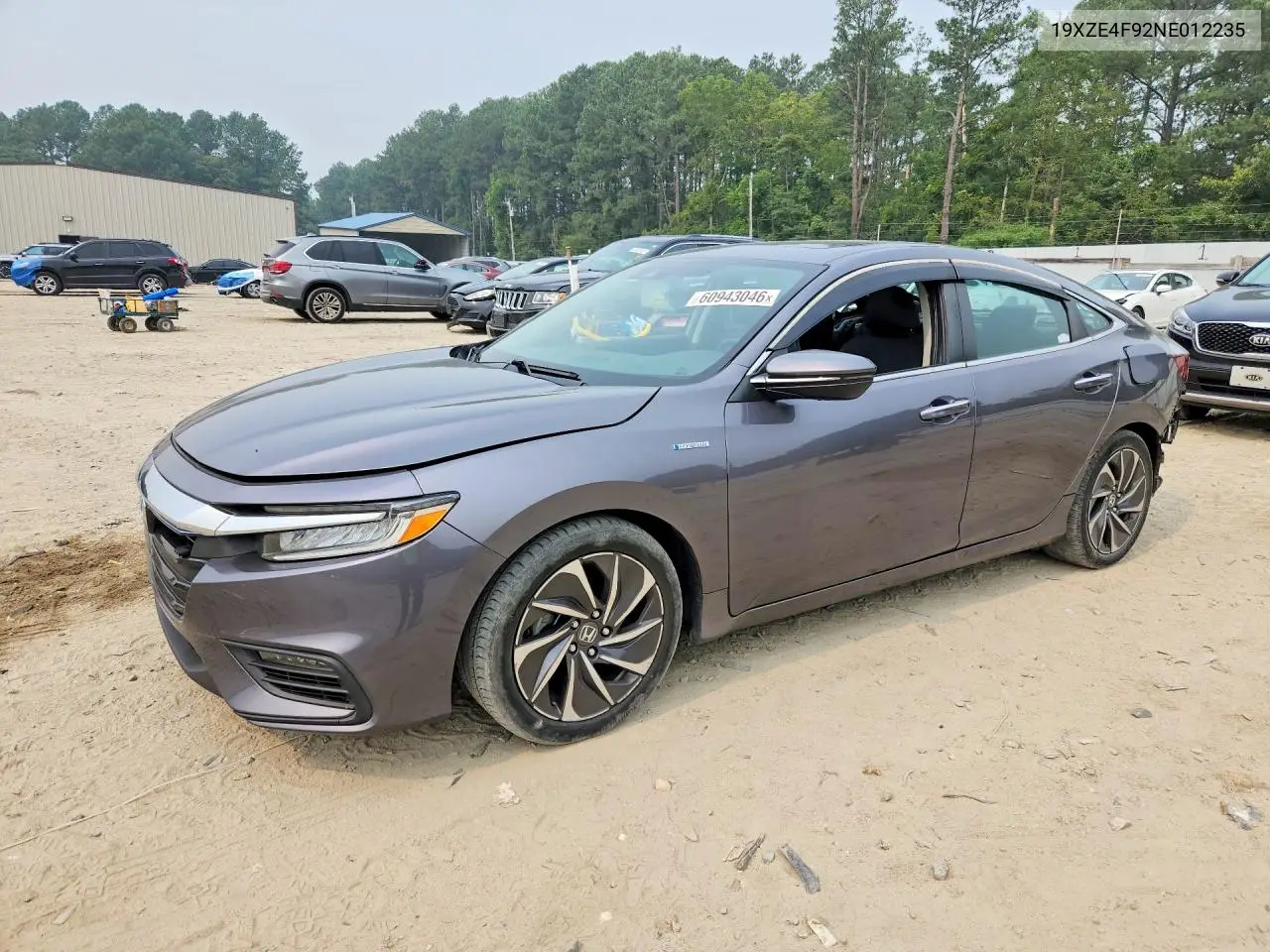 2022 Honda Insight Touring VIN: 19XZE4F92NE012235 Lot: 60943046