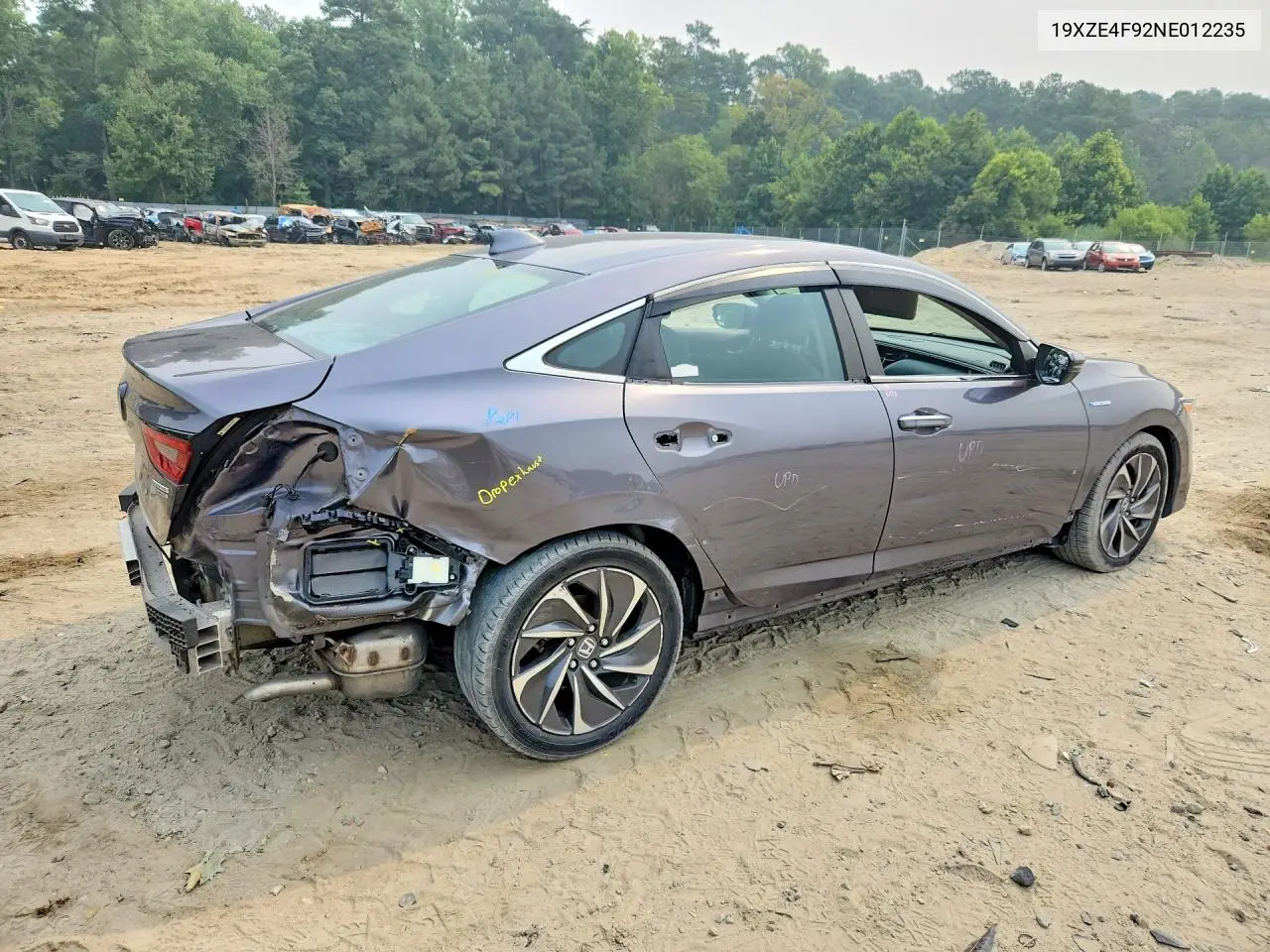 2022 Honda Insight Touring VIN: 19XZE4F92NE012235 Lot: 60943046