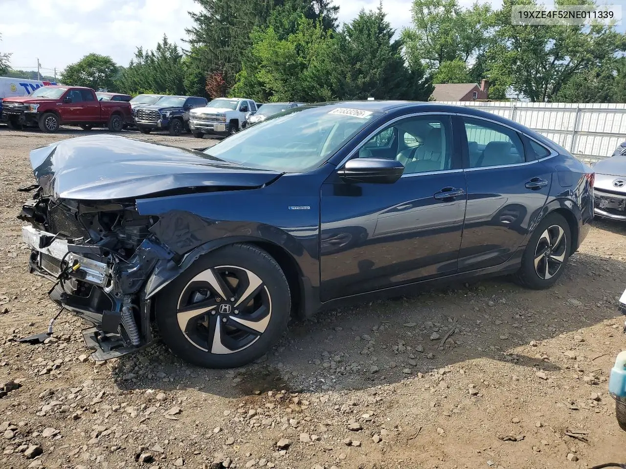 2022 Honda Insight Ex VIN: 19XZE4F52NE011339 Lot: 61833266