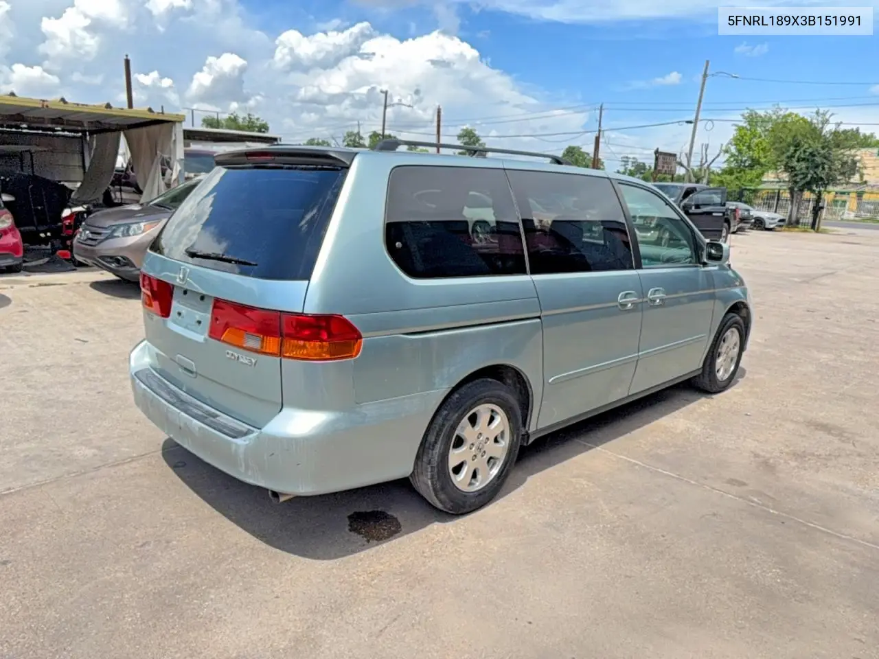 5FNRL189X3B151991 2003 Honda Odyssey Exl