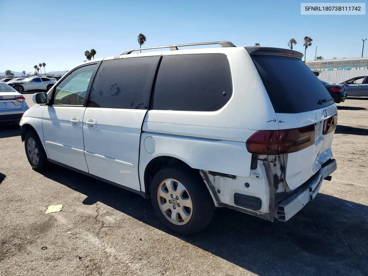 2003 Honda Odyssey Exl VIN: 5FNRL18073B111742 Lot: 60046146