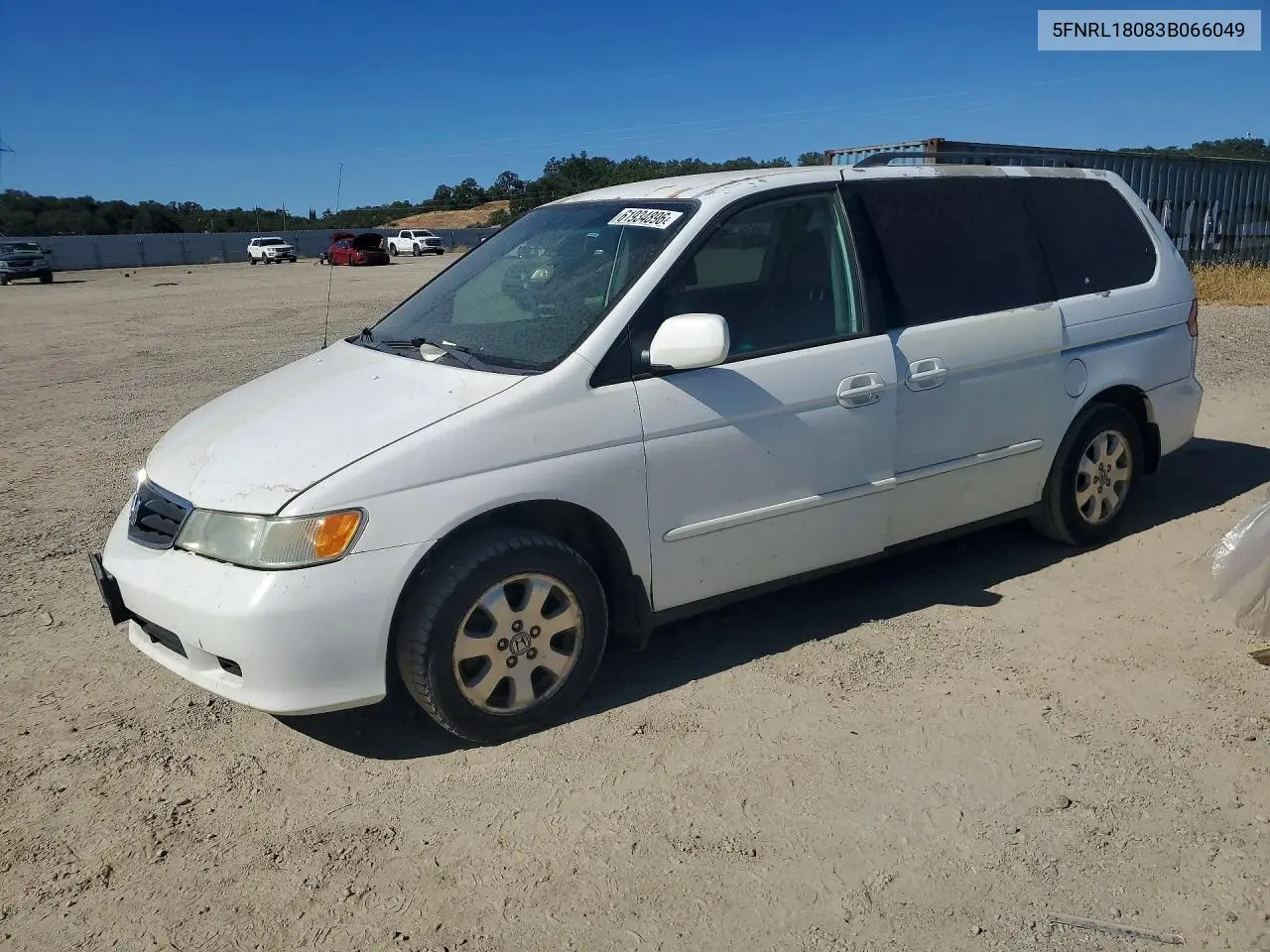 2003 Honda Odyssey Exl VIN: 5FNRL18083B066049 Lot: 61934896