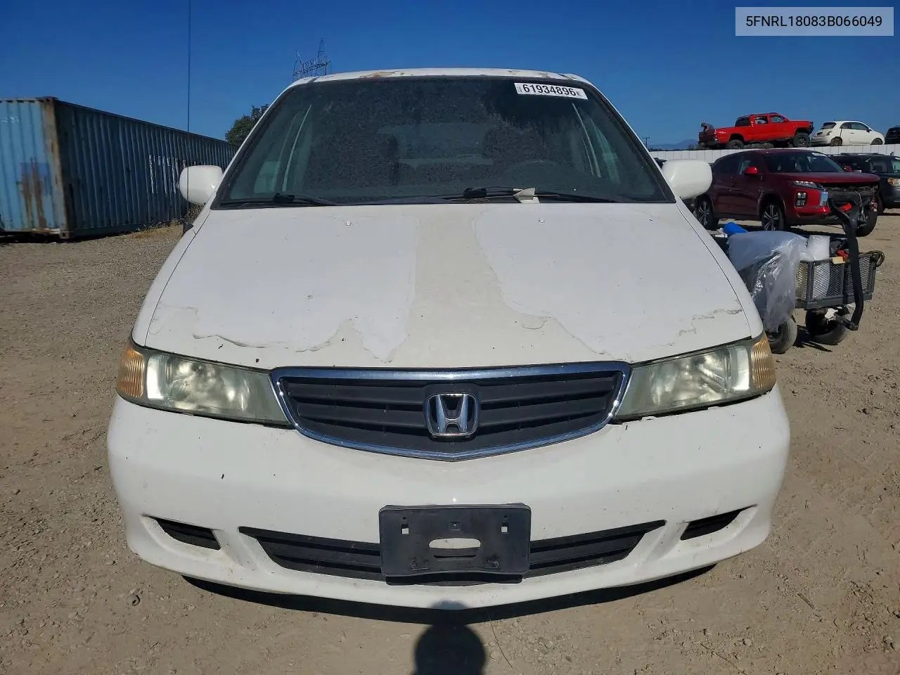 2003 Honda Odyssey Exl VIN: 5FNRL18083B066049 Lot: 61934896