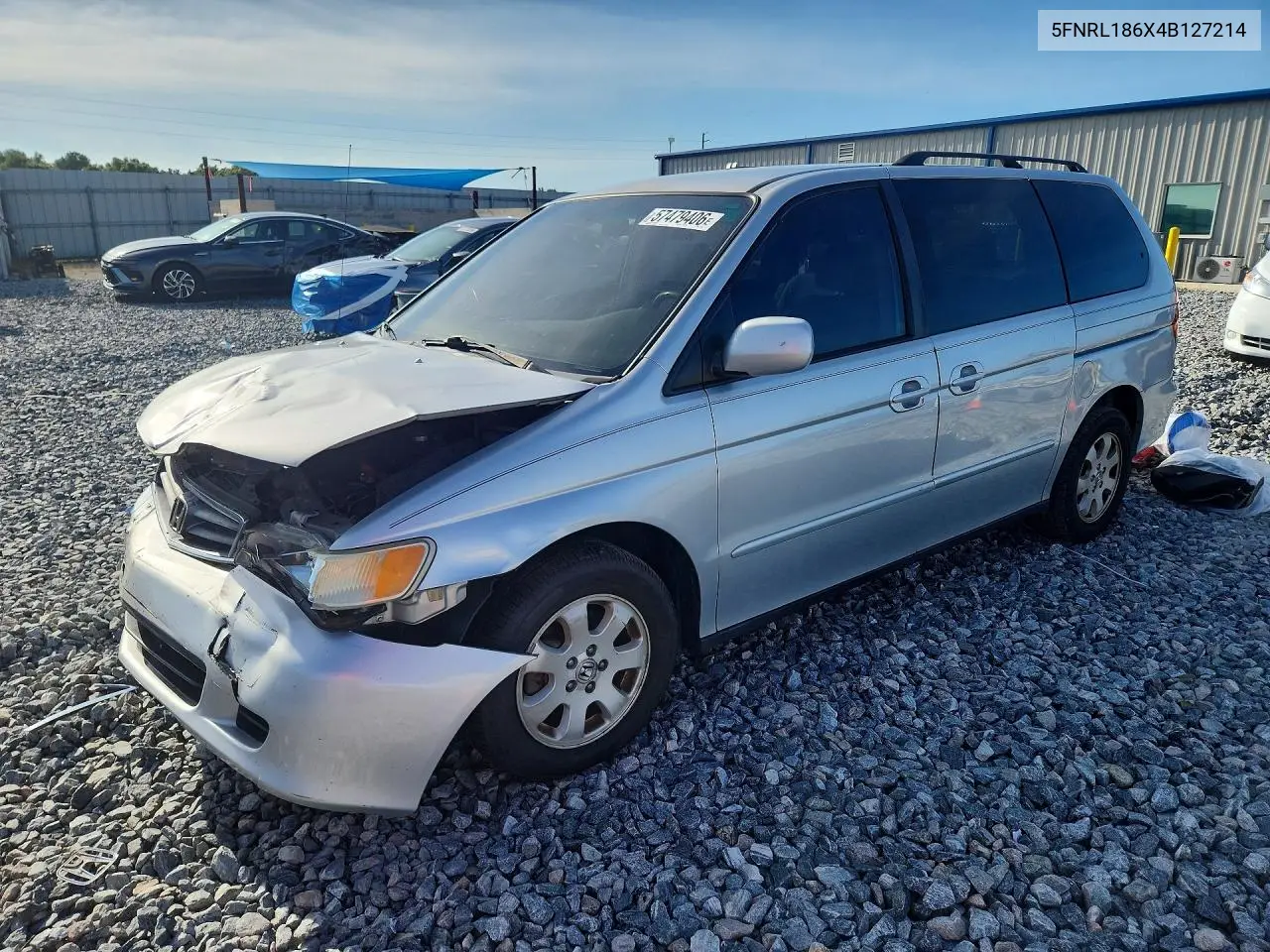 2004 Honda Odyssey Ex VIN: 5FNRL186X4B127214 Lot: 57479406