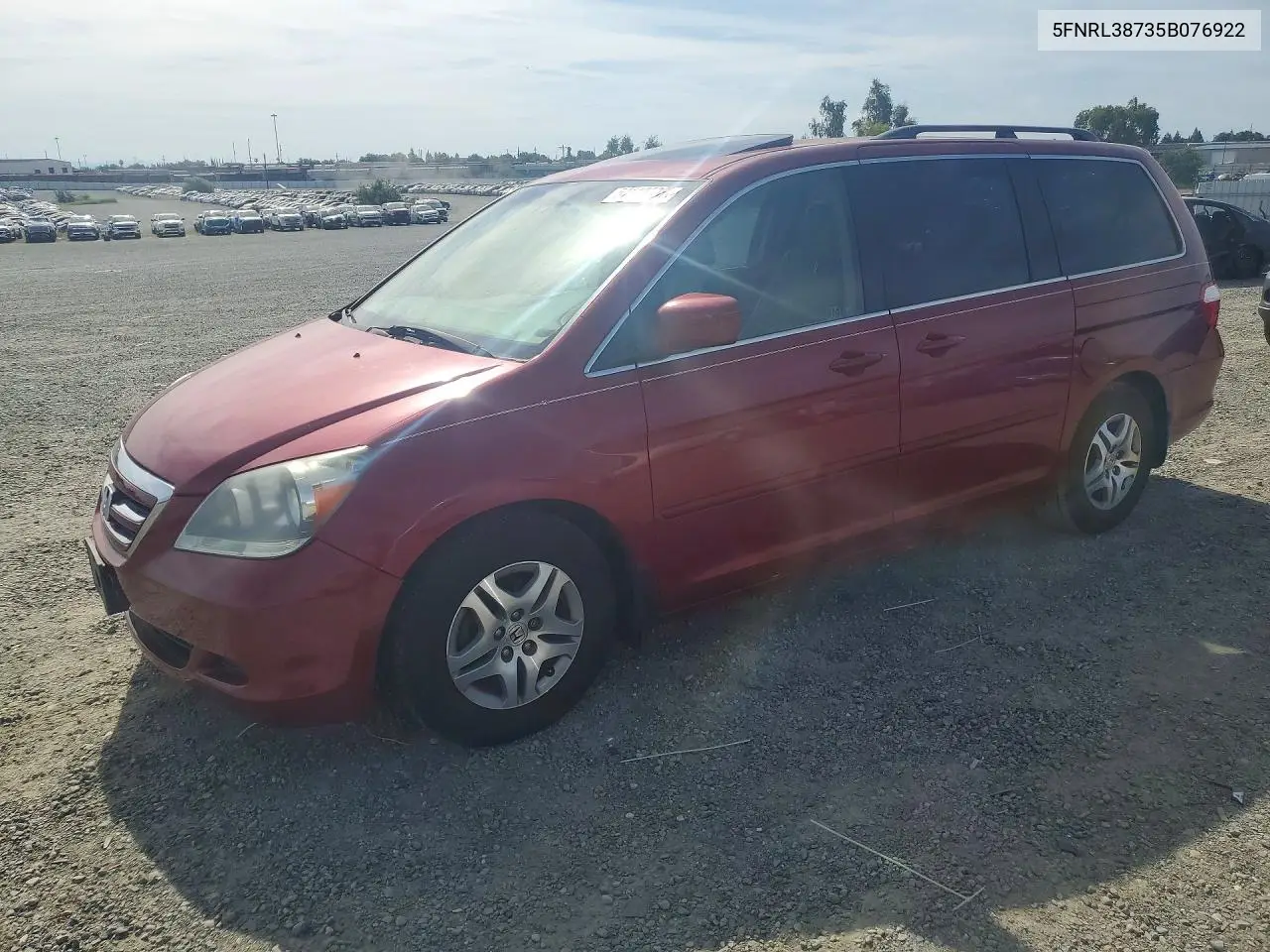 5FNRL38735B076922 2005 Honda Odyssey Exl