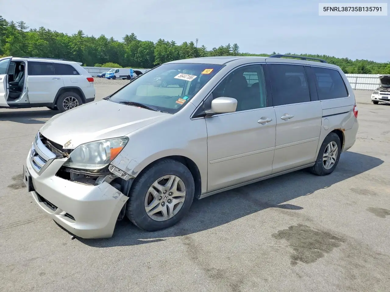 2005 Honda Odyssey Exl VIN: 5FNRL38735B135791 Lot: 56447186