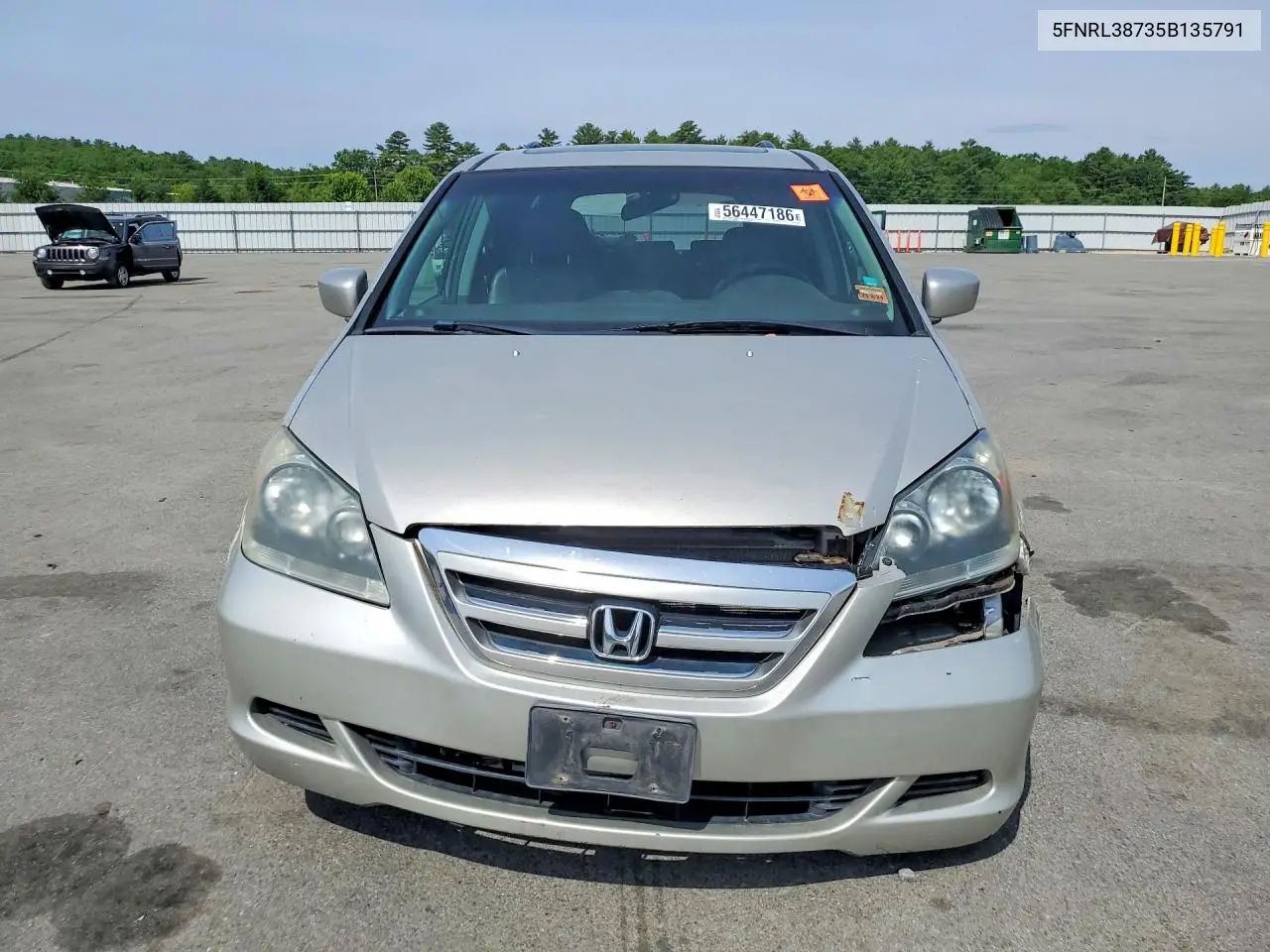 2005 Honda Odyssey Exl VIN: 5FNRL38735B135791 Lot: 56447186