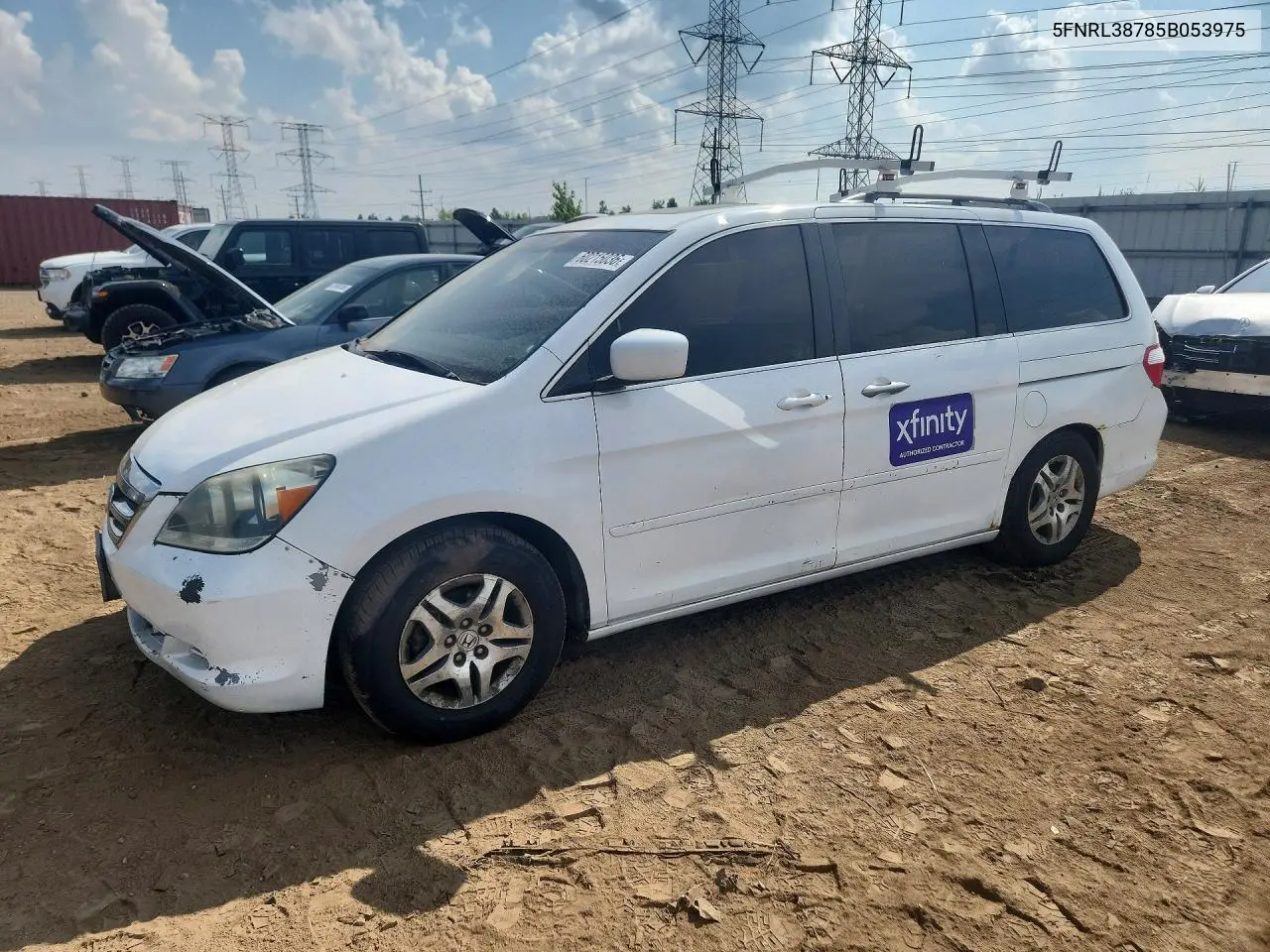2005 Honda Odyssey Exl VIN: 5FNRL38785B053975 Lot: 60215036