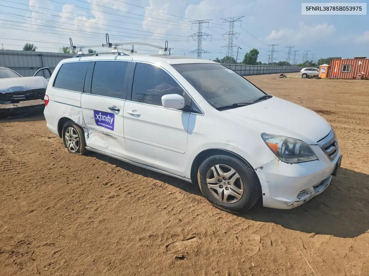 2005 Honda Odyssey Exl VIN: 5FNRL38785B053975 Lot: 60215036