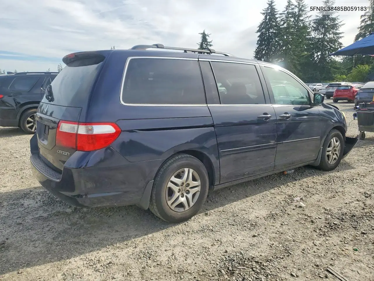 2005 Honda Odyssey Ex VIN: 5FNRL38485B059183 Lot: 61495366