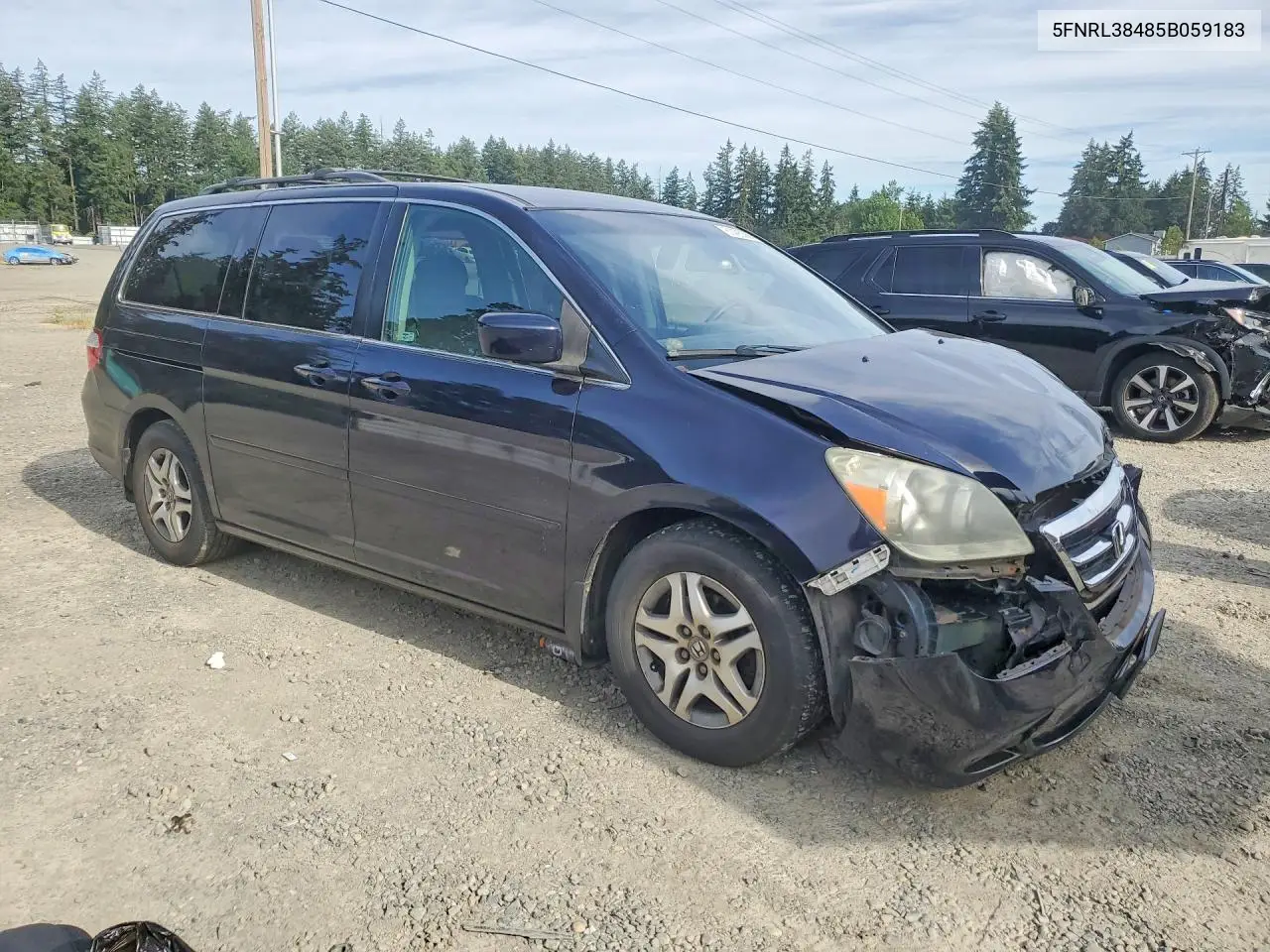 2005 Honda Odyssey Ex VIN: 5FNRL38485B059183 Lot: 61495366