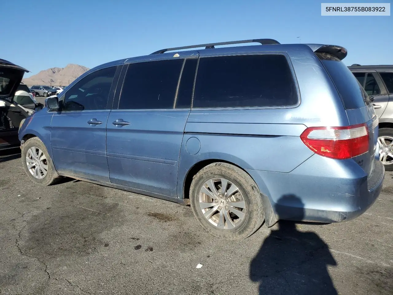 5FNRL38755B083922 2005 Honda Odyssey Exl