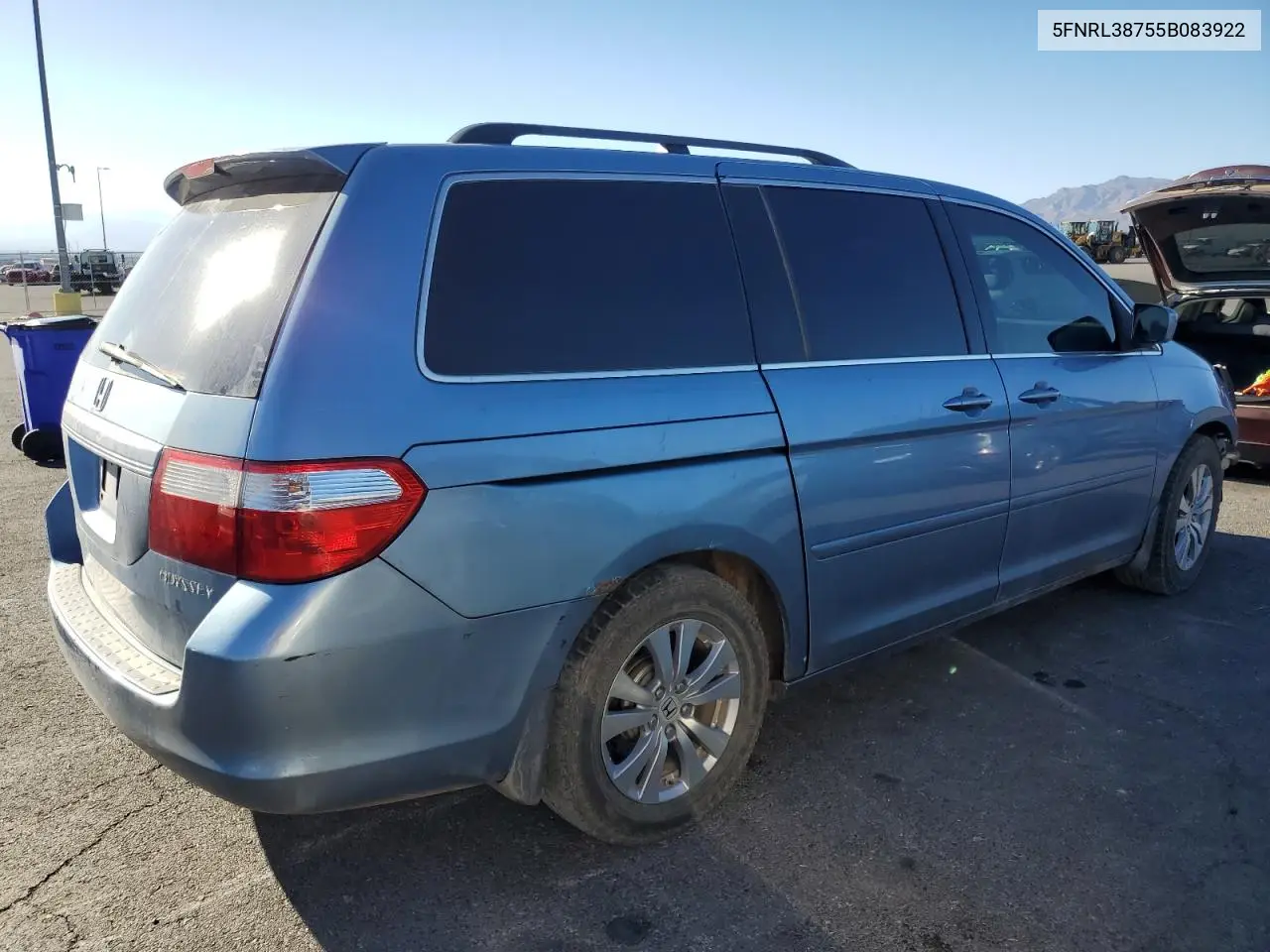 5FNRL38755B083922 2005 Honda Odyssey Exl