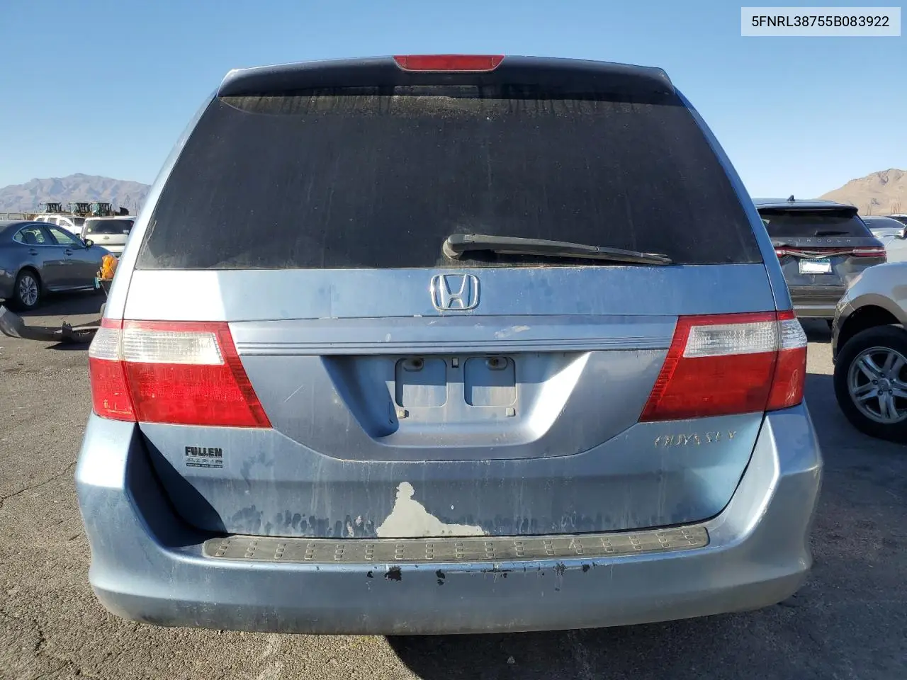 5FNRL38755B083922 2005 Honda Odyssey Exl
