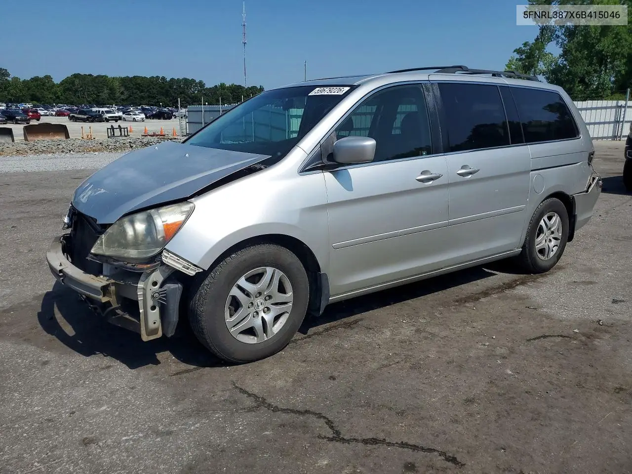 2006 Honda Odyssey Exl VIN: 5FNRL387X6B415046 Lot: 59679226