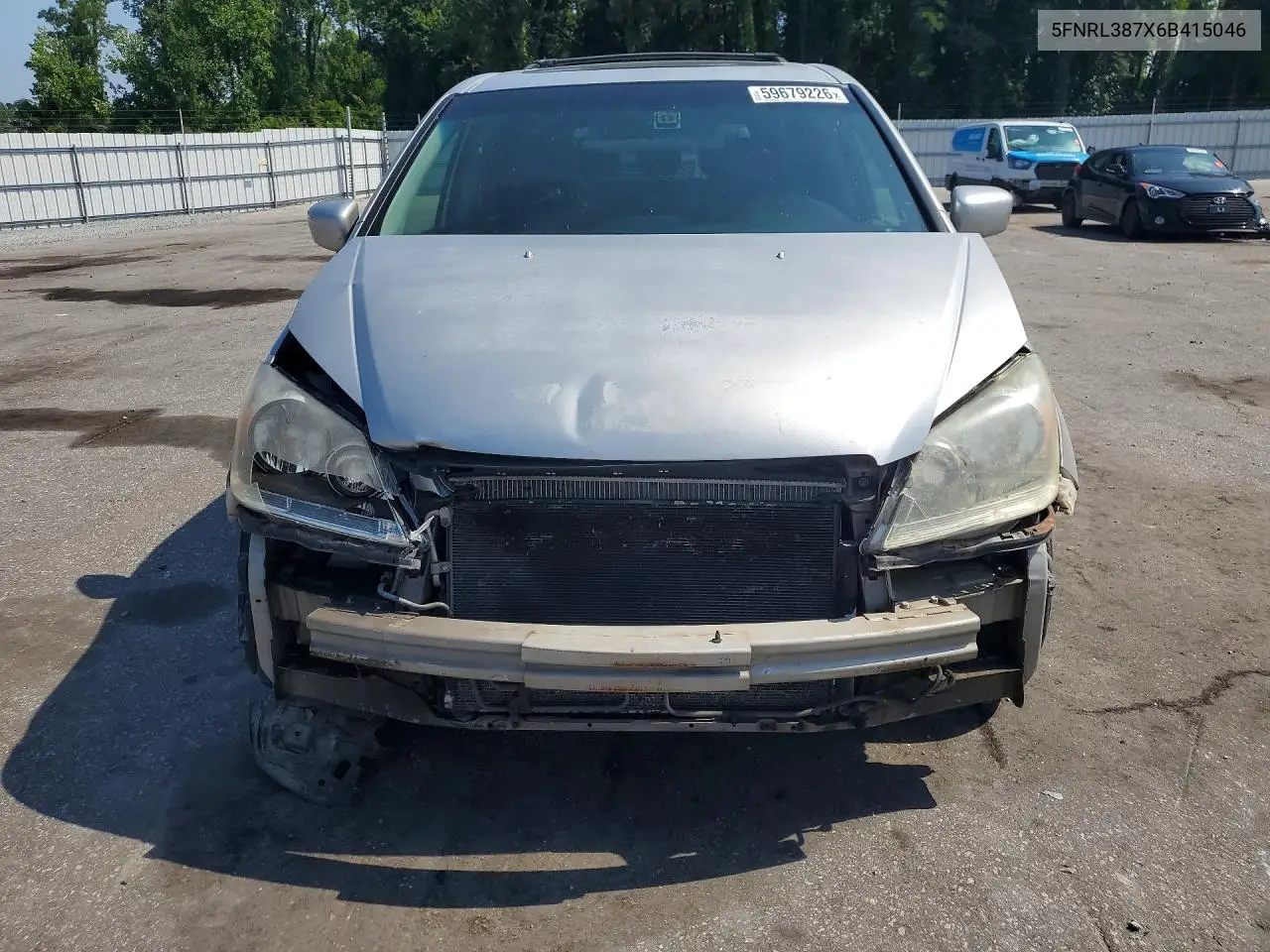 2006 Honda Odyssey Exl VIN: 5FNRL387X6B415046 Lot: 59679226