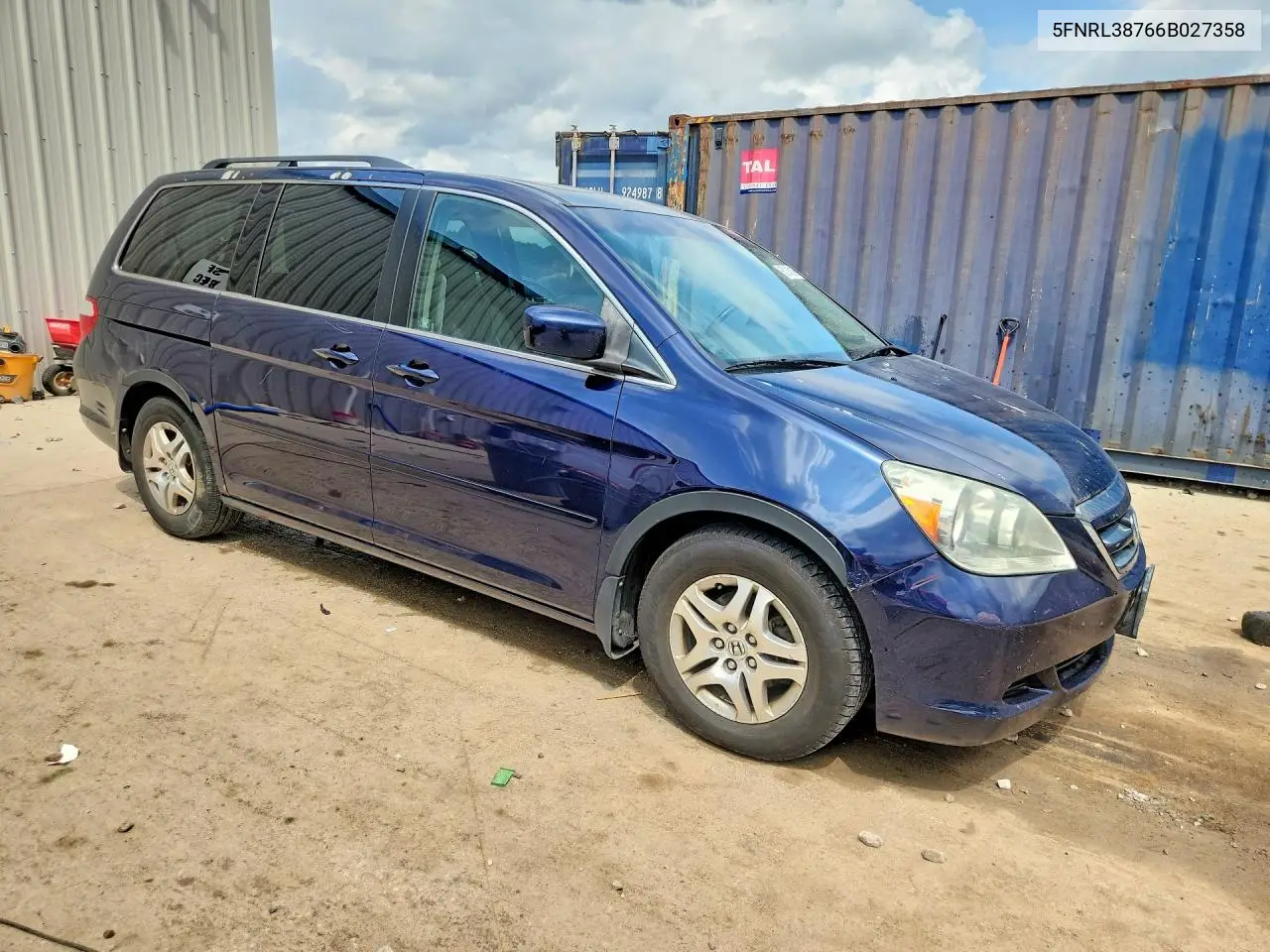 2006 Honda Odyssey Exl VIN: 5FNRL38766B027358 Lot: 60143196