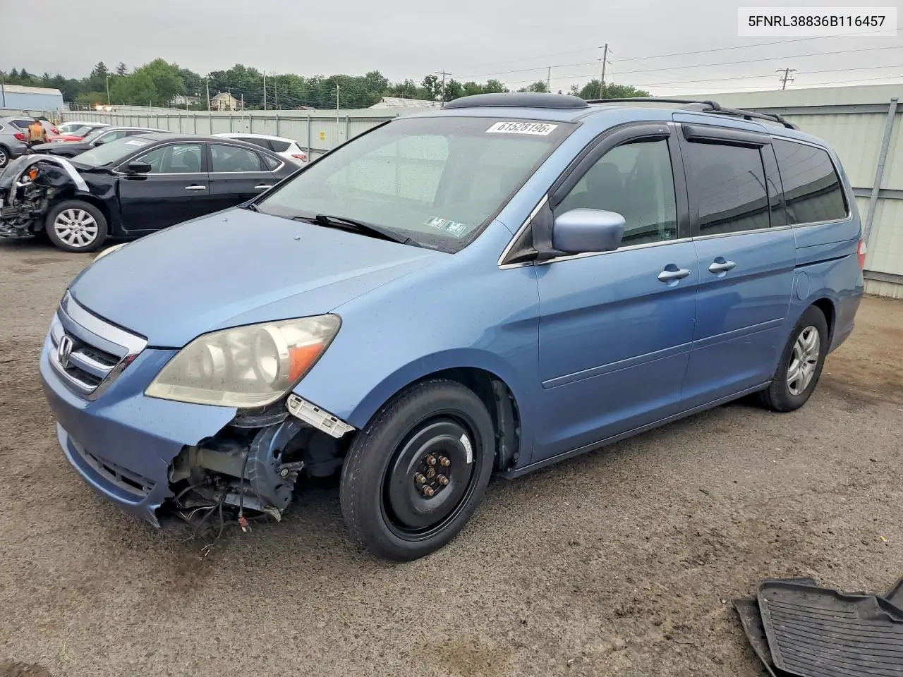 2006 Honda Odyssey Touring VIN: 5FNRL38836B116457 Lot: 61528196