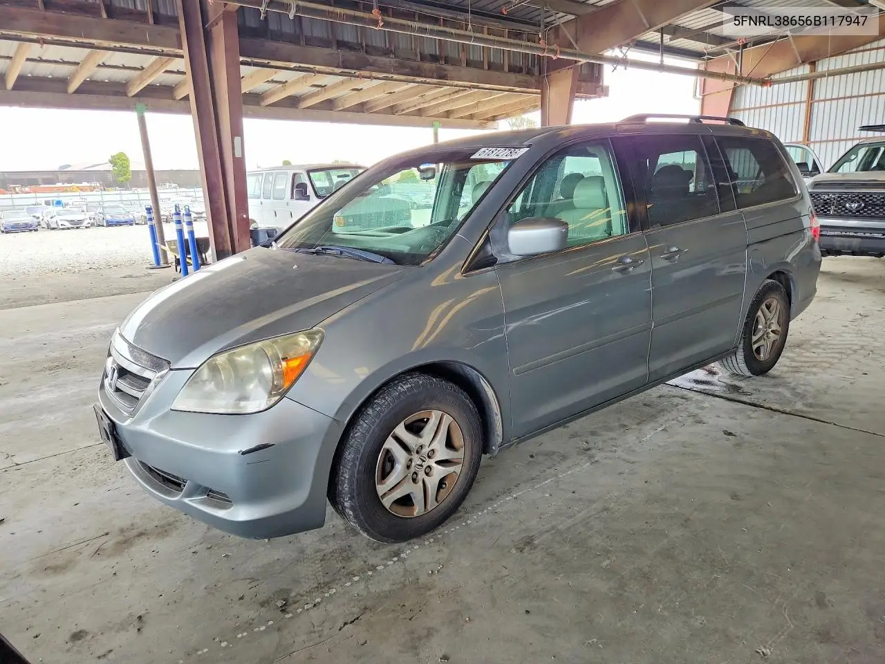 2006 Honda Odyssey VIN: 5FNRL38656B117947 Lot: 61812786
