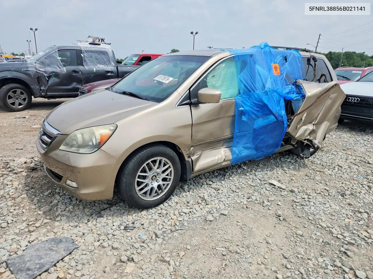 2006 Honda Odyssey Touring VIN: 5FNRL38856B021141 Lot: 61870876