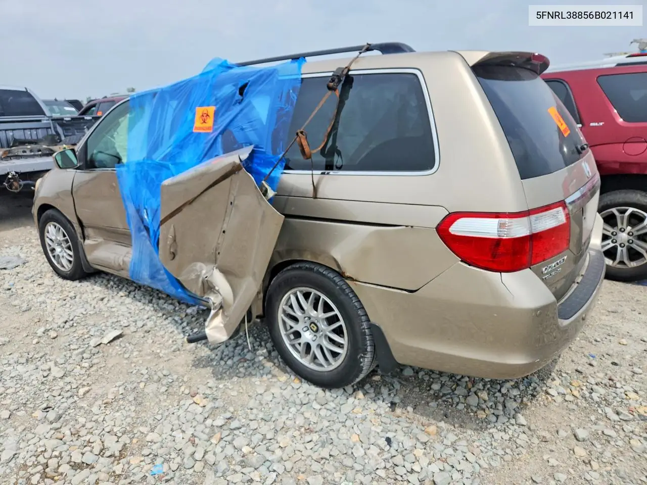 2006 Honda Odyssey Touring VIN: 5FNRL38856B021141 Lot: 61870876