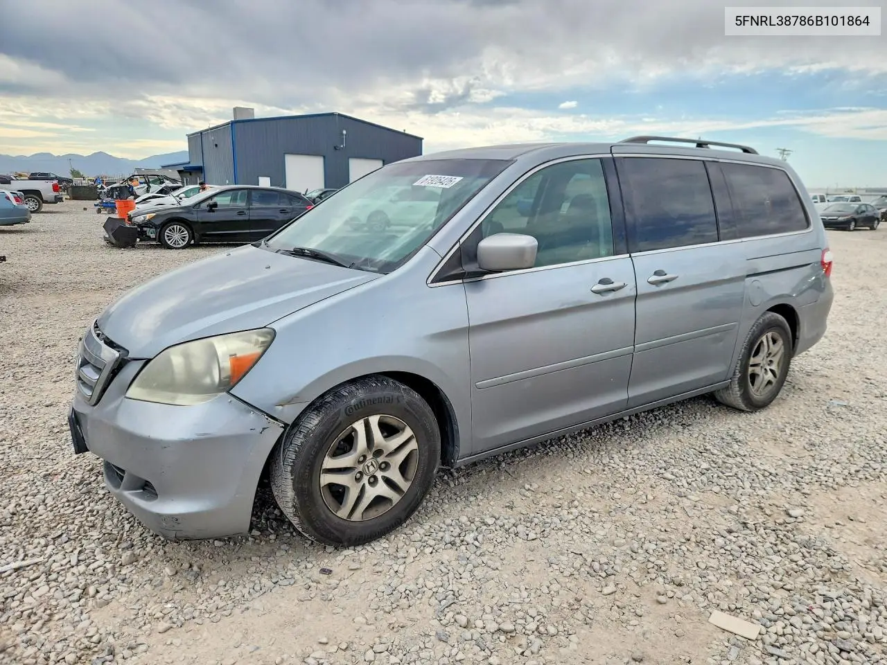2006 Honda Odyssey Exl VIN: 5FNRL38786B101864 Lot: 61926426