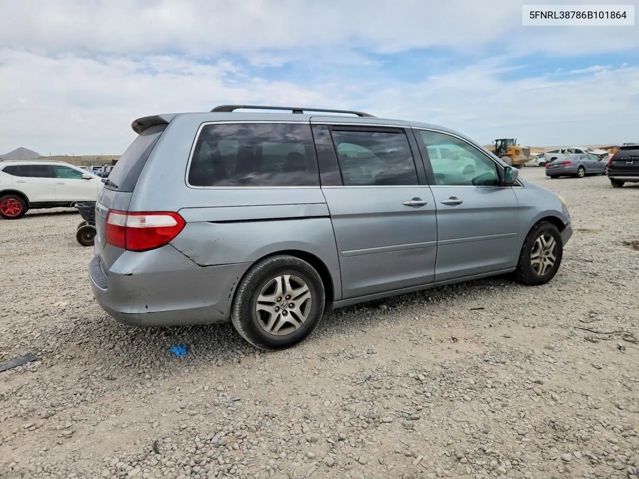 2006 Honda Odyssey Exl VIN: 5FNRL38786B101864 Lot: 61926426
