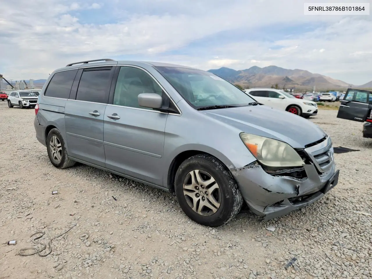 2006 Honda Odyssey Exl VIN: 5FNRL38786B101864 Lot: 61926426