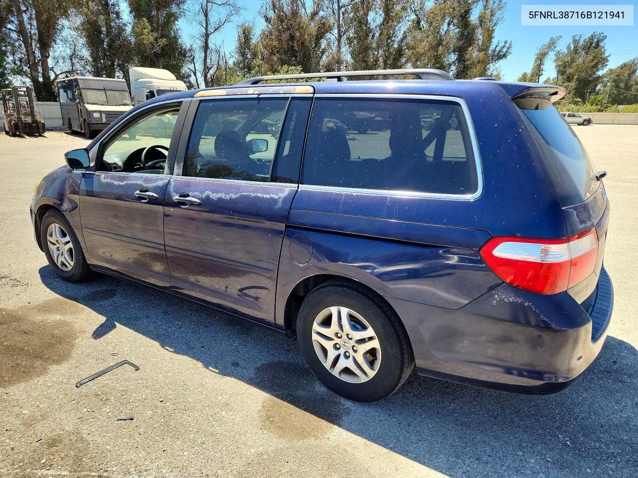 2006 Honda Odyssey Exl VIN: 5FNRL38716B121941 Lot: 62177446