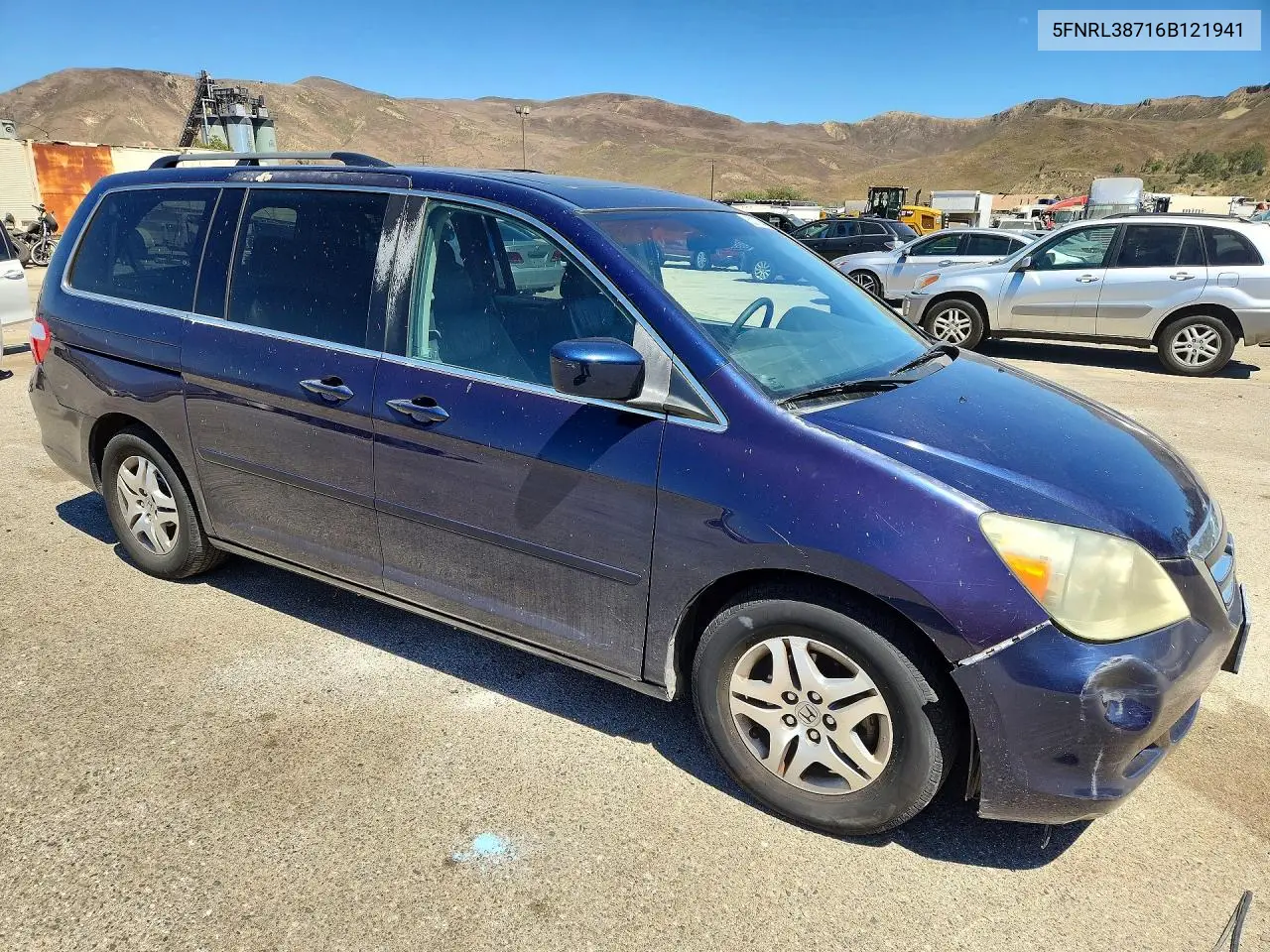 2006 Honda Odyssey Exl VIN: 5FNRL38716B121941 Lot: 62177446
