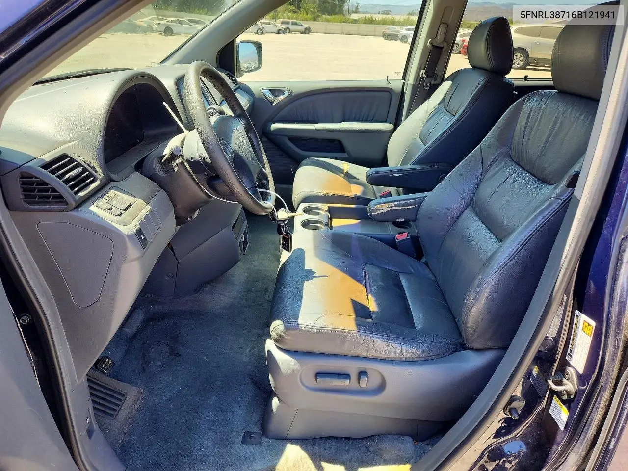 2006 Honda Odyssey Exl VIN: 5FNRL38716B121941 Lot: 62177446