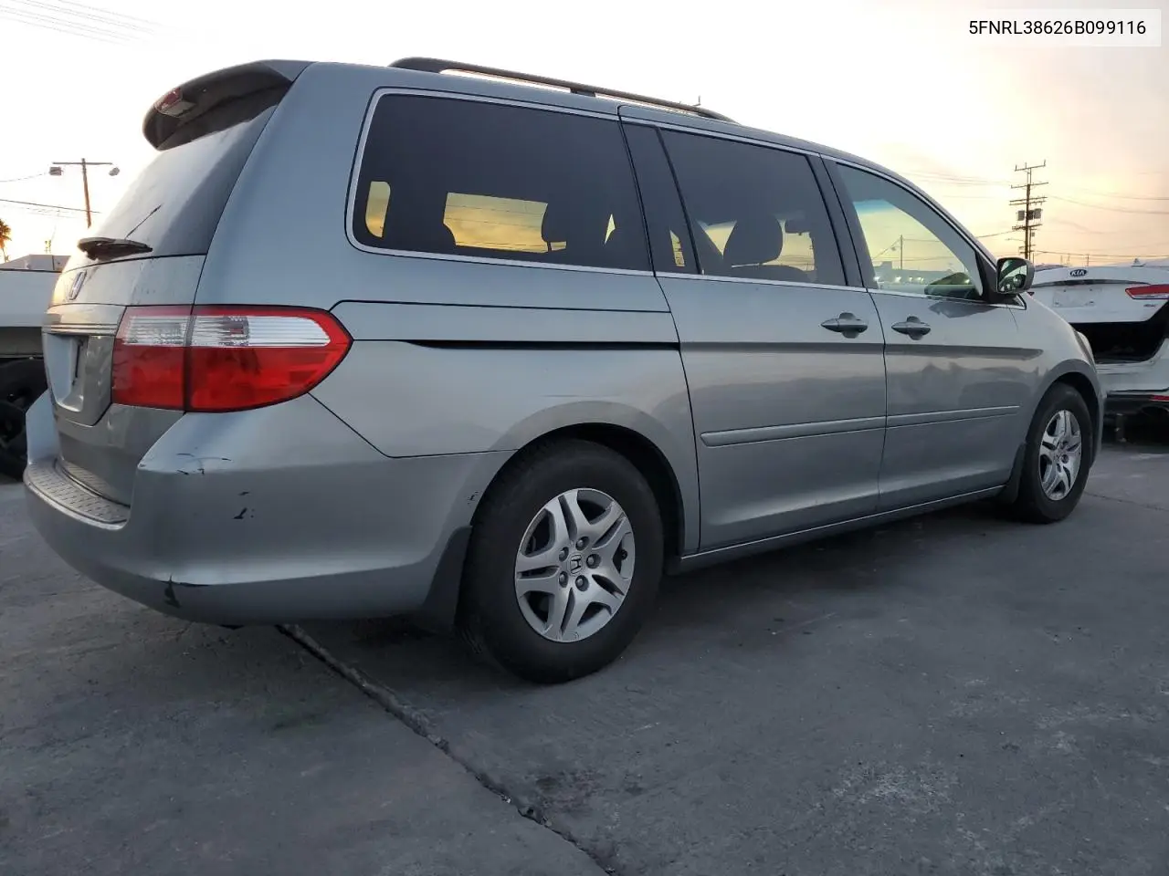 5FNRL38626B099116 2006 Honda Odyssey Exl