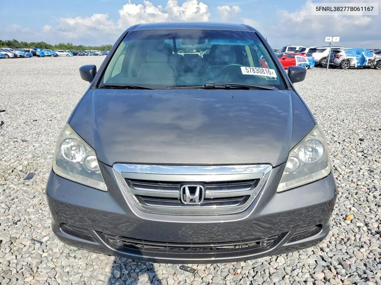2007 Honda Odyssey Lx VIN: 5FNRL38277B061167 Lot: 57830816