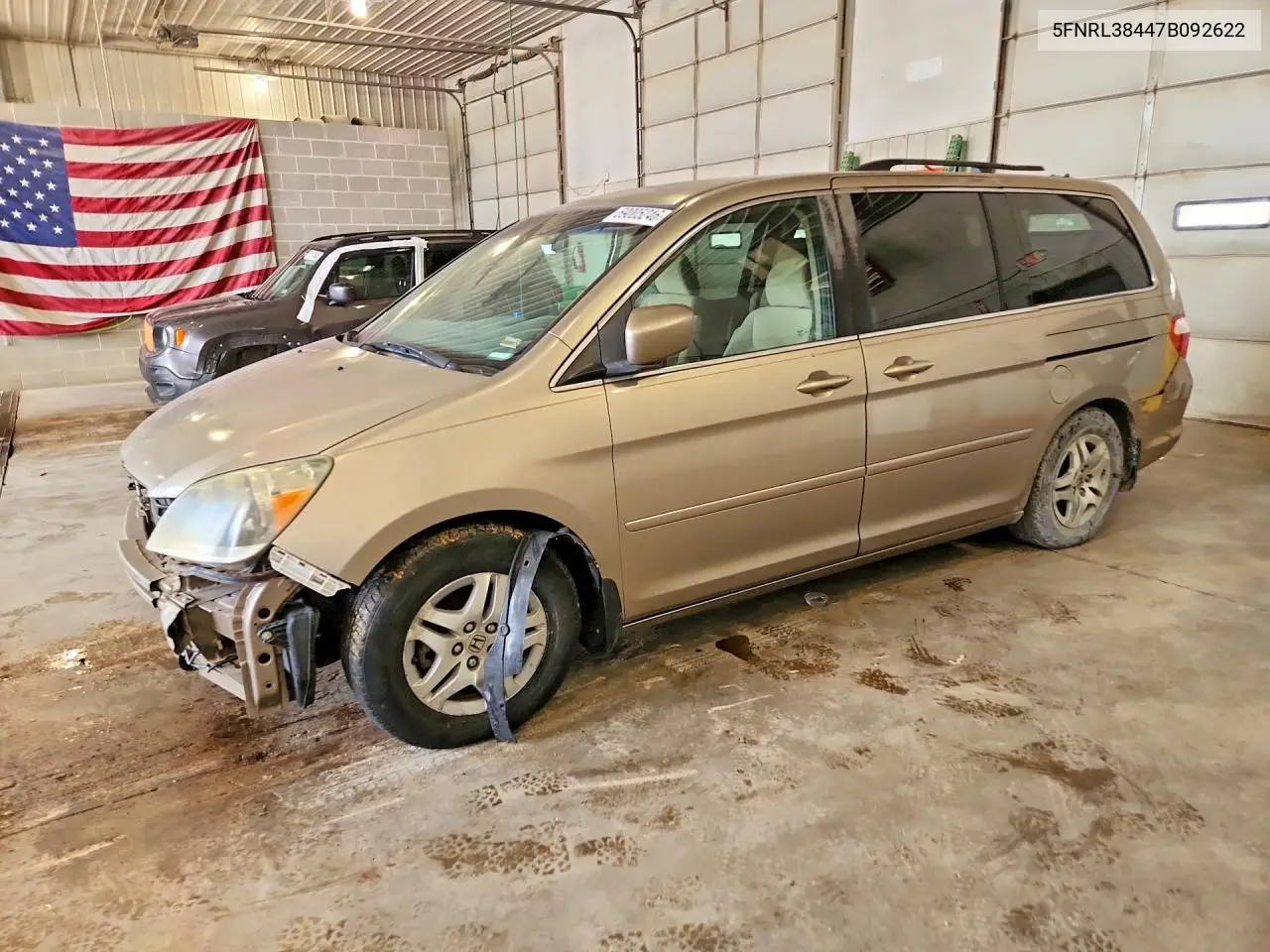 2007 Honda Odyssey Ex VIN: 5FNRL38447B092622 Lot: 59005246
