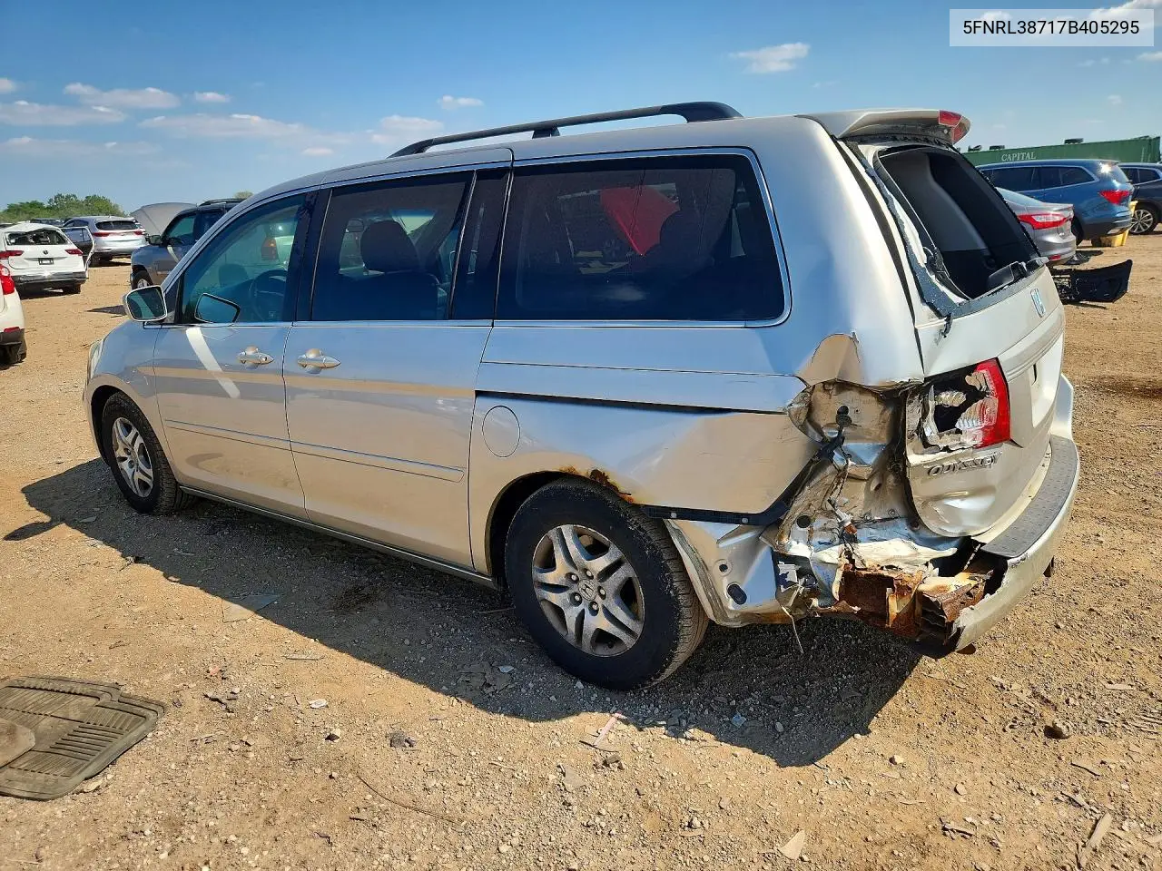 2007 Honda Odyssey Exl VIN: 5FNRL38717B405295 Lot: 59960406