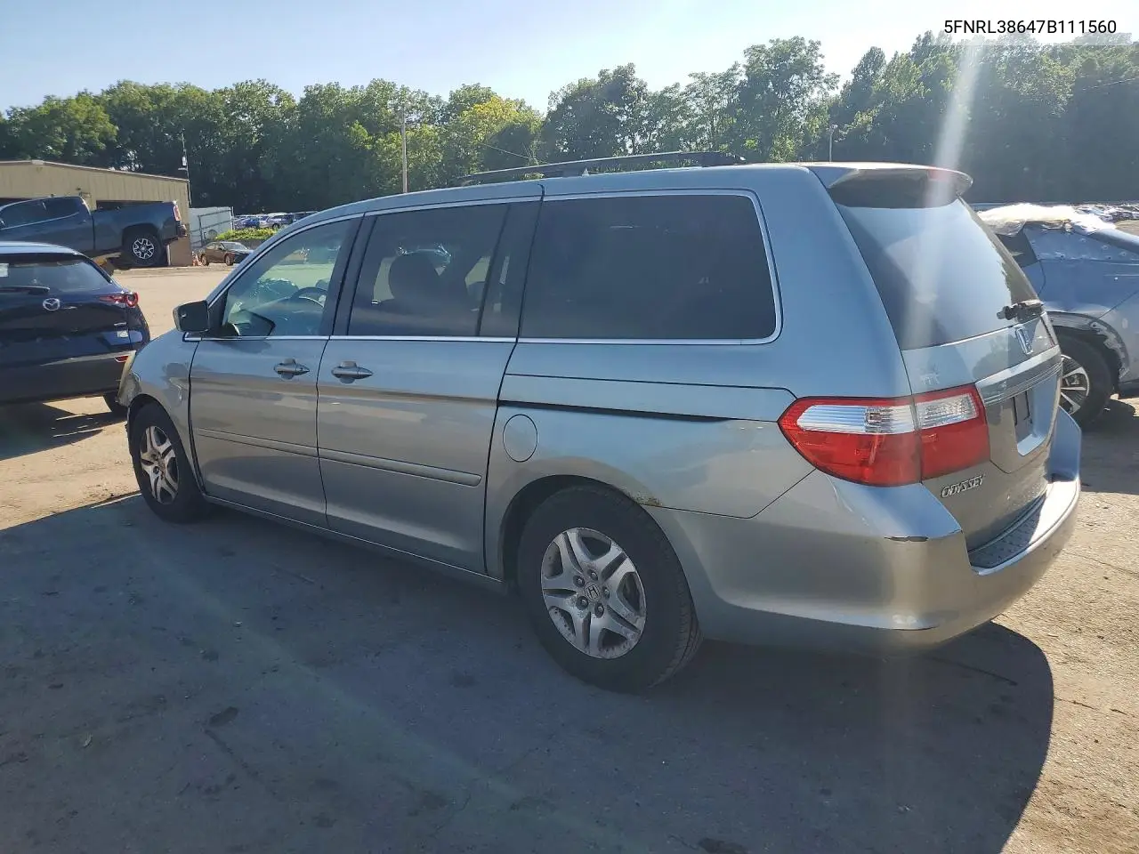 2007 Honda Odyssey Exl VIN: 5FNRL38647B111560 Lot: 60432746