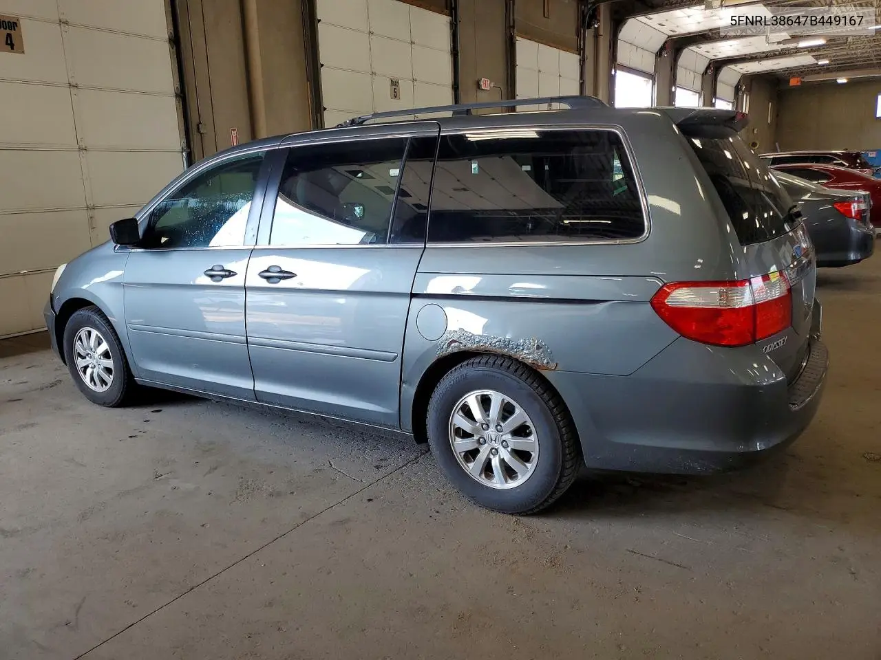 2007 Honda Odyssey Exl VIN: 5FNRL38647B449167 Lot: 61757386
