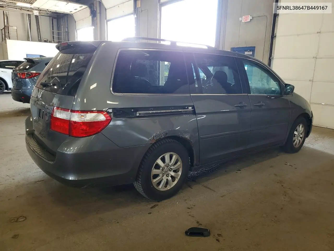2007 Honda Odyssey Exl VIN: 5FNRL38647B449167 Lot: 61757386