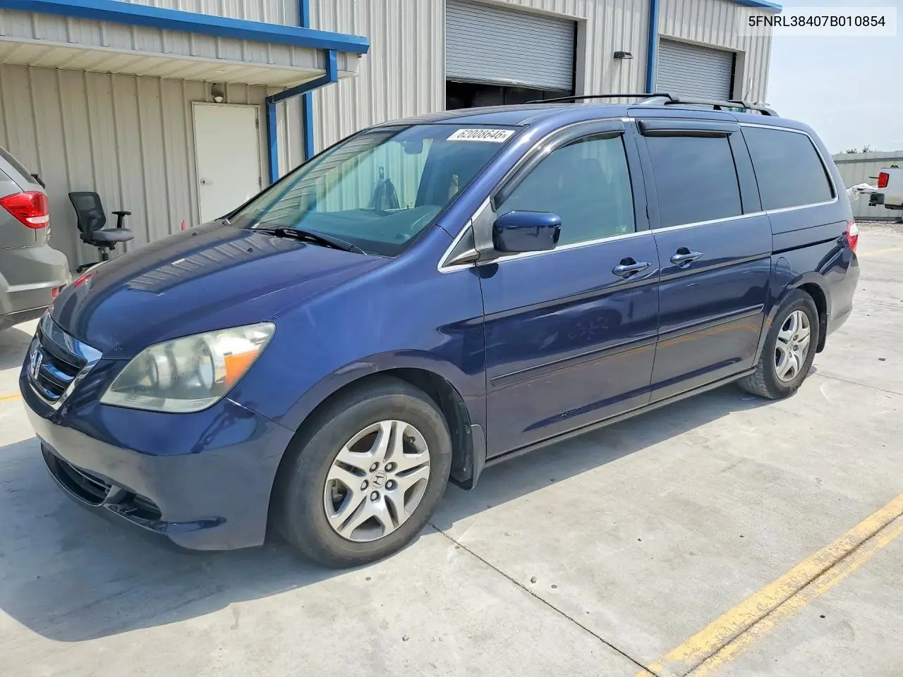2007 Honda Odyssey Ex VIN: 5FNRL38407B010854 Lot: 62008646