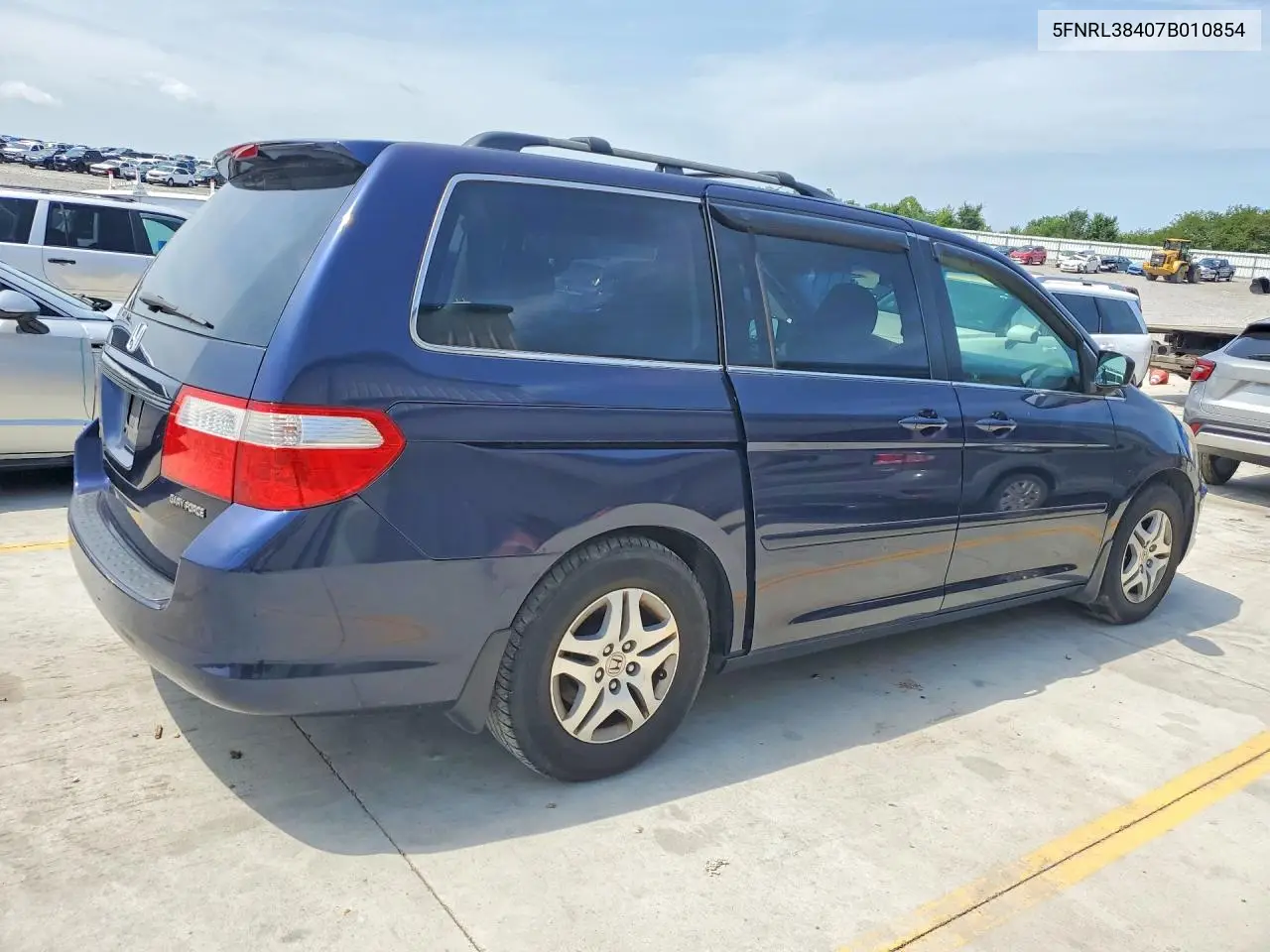 2007 Honda Odyssey Ex VIN: 5FNRL38407B010854 Lot: 62008646