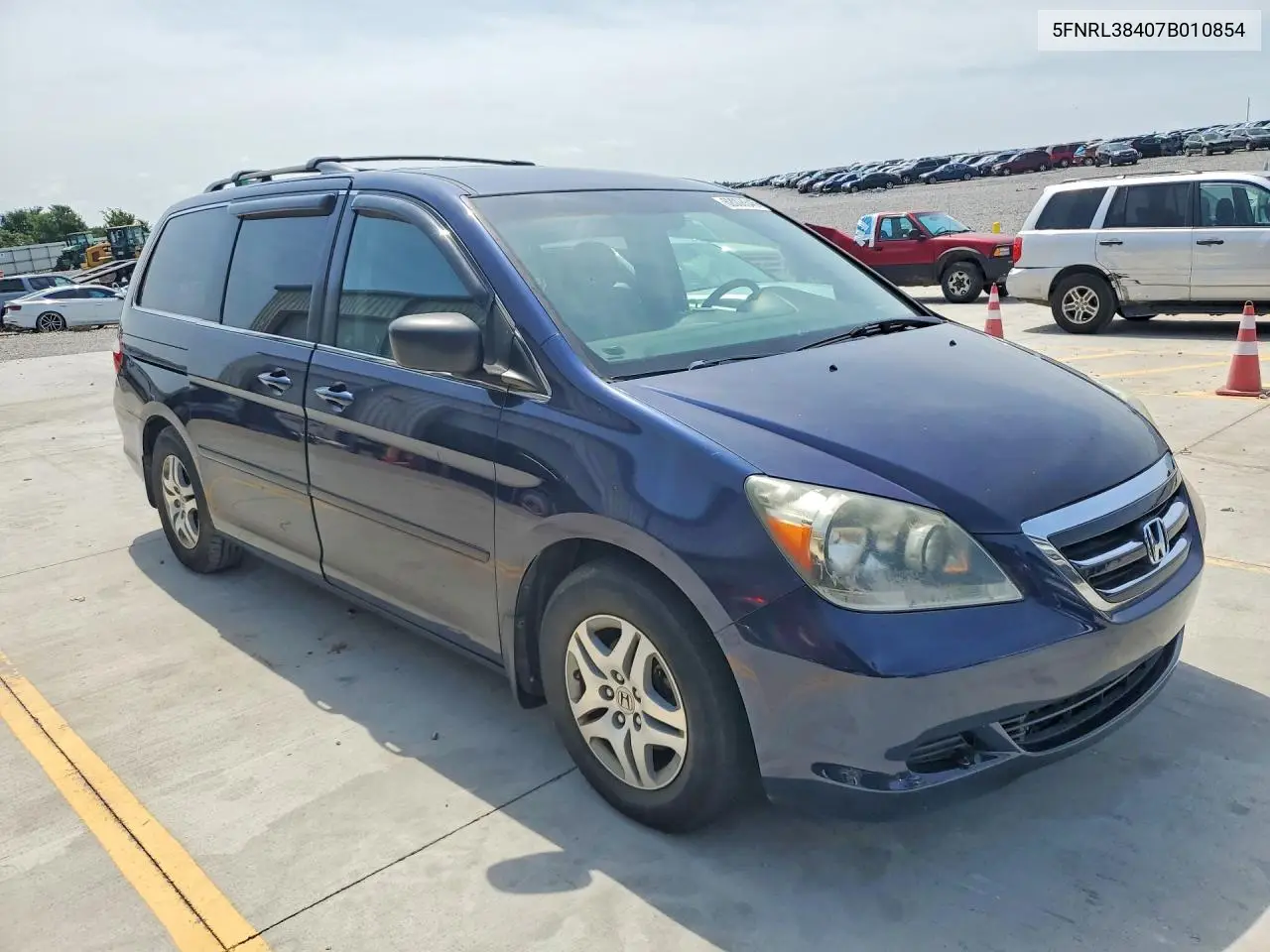 2007 Honda Odyssey Ex VIN: 5FNRL38407B010854 Lot: 62008646