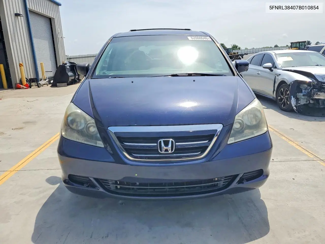 2007 Honda Odyssey Ex VIN: 5FNRL38407B010854 Lot: 62008646