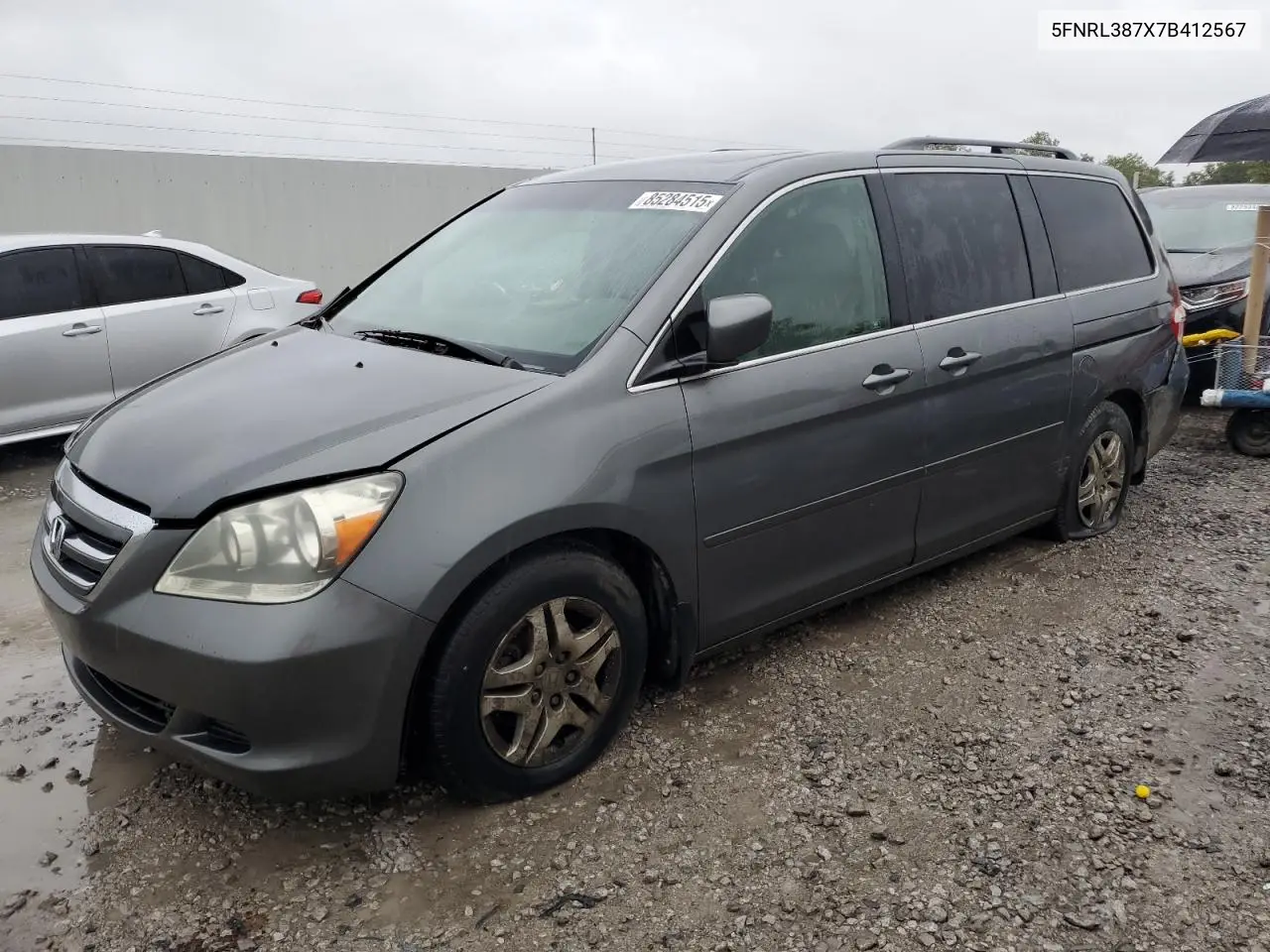 5FNRL387X7B412567 2007 Honda Odyssey Exl