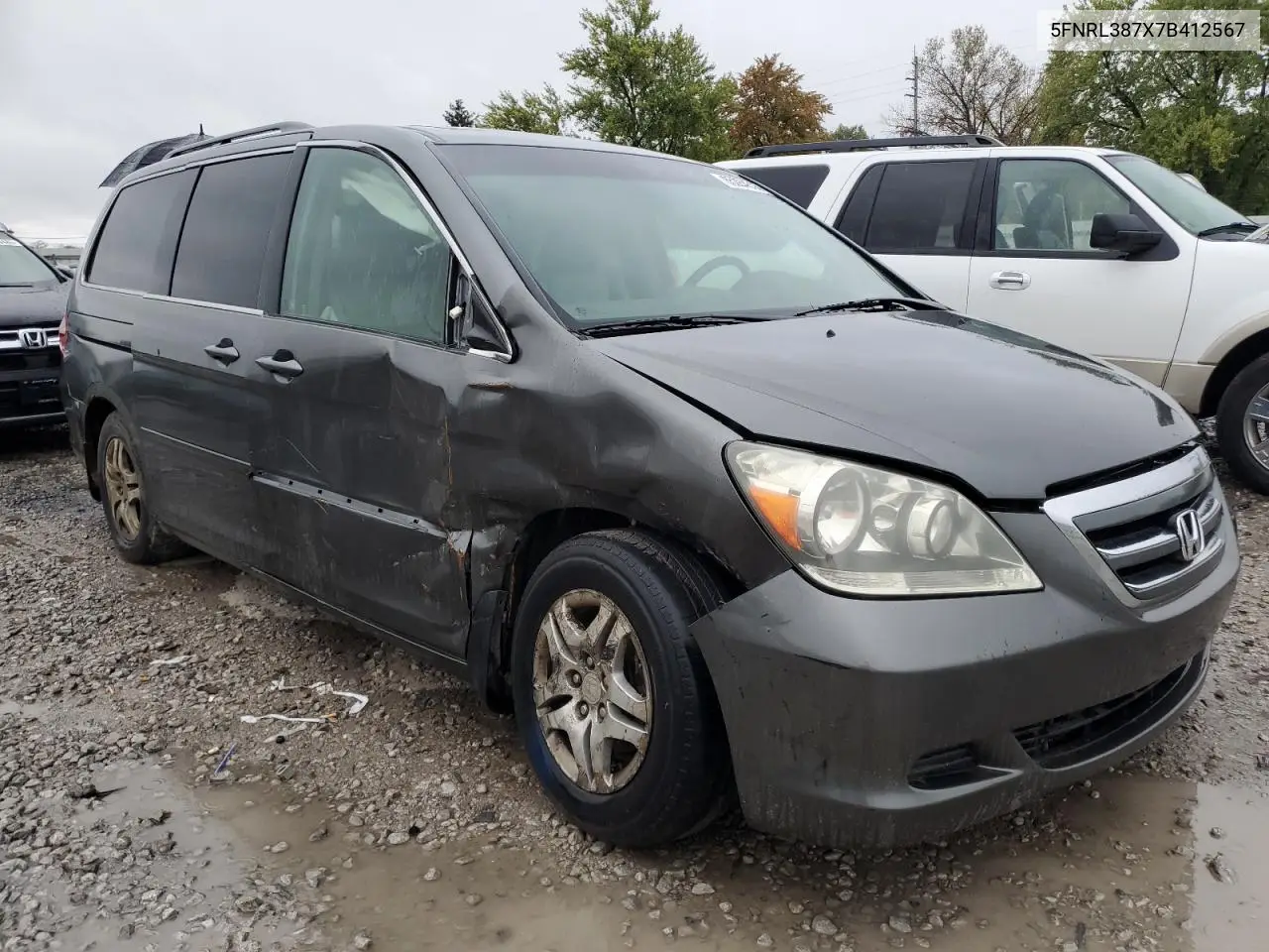 5FNRL387X7B412567 2007 Honda Odyssey Exl