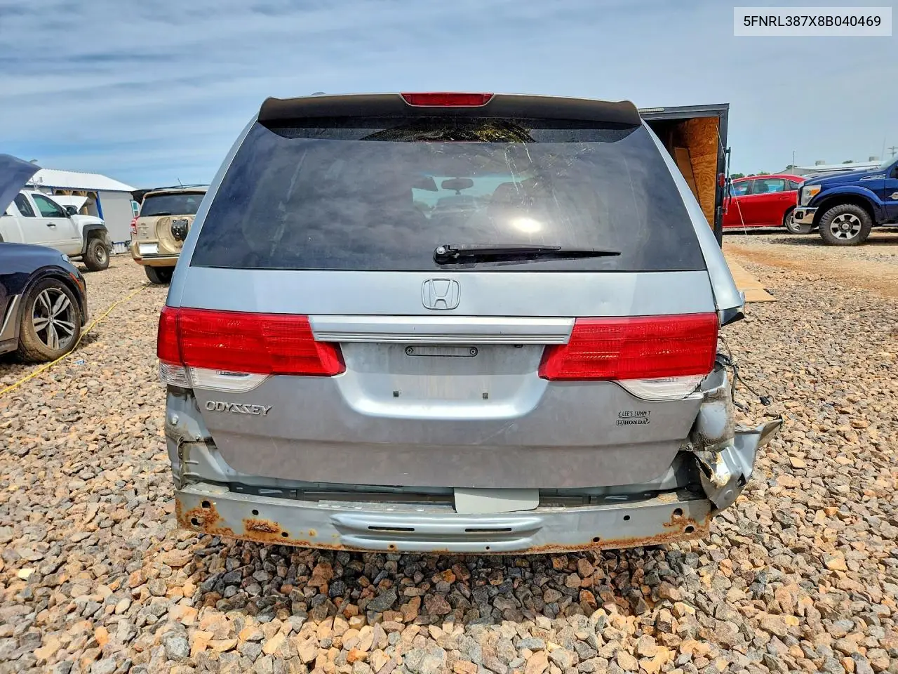 2008 Honda Odyssey Exl VIN: 5FNRL387X8B040469 Lot: 57951366