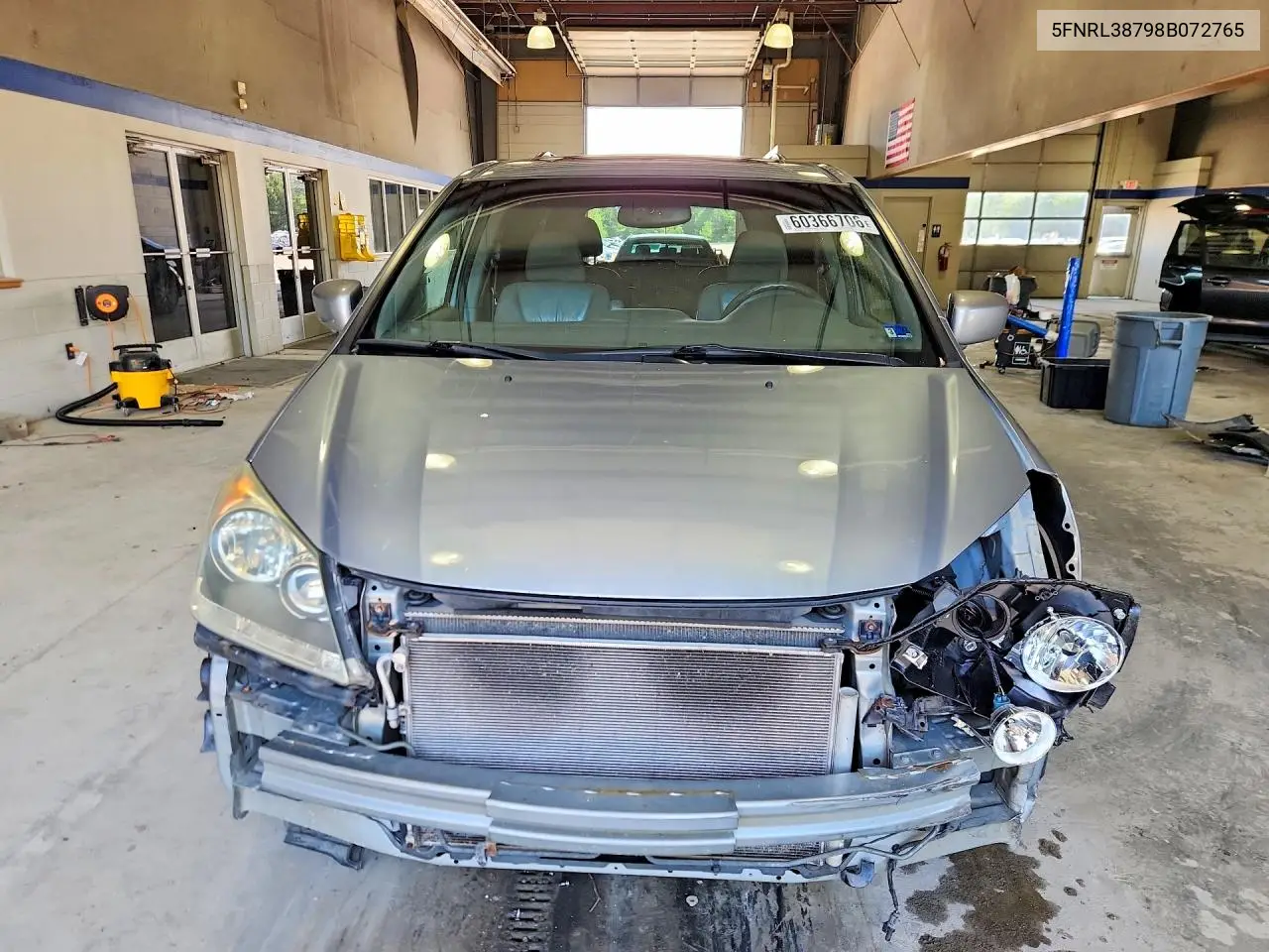 2008 Honda Odyssey Exl VIN: 5FNRL38798B072765 Lot: 60366706