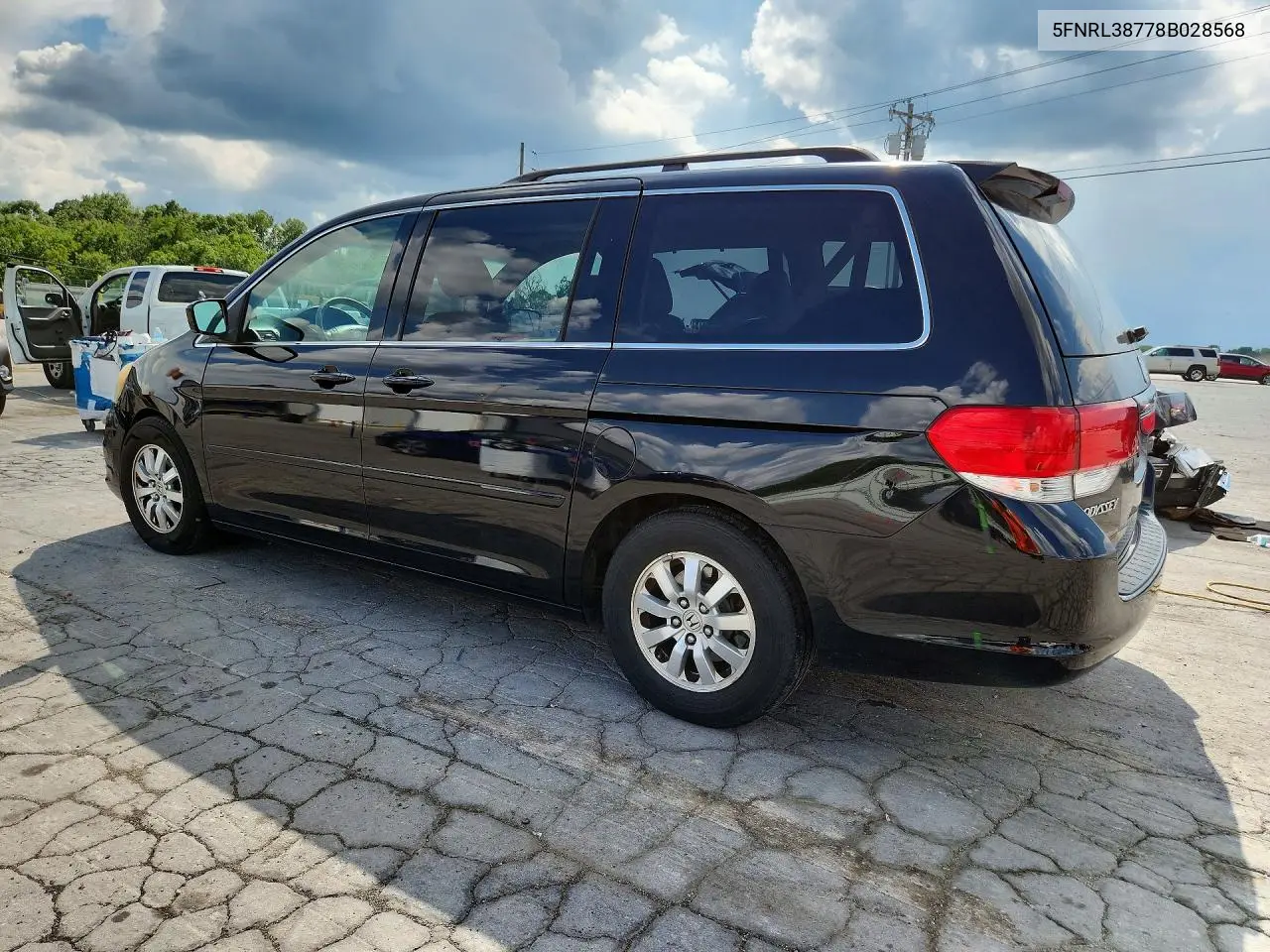 2008 Honda Odyssey Exl VIN: 5FNRL38778B028568 Lot: 61750826
