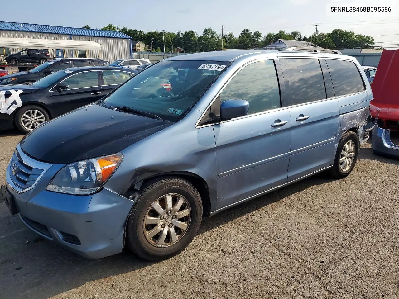 2008 Honda Odyssey Ex VIN: 5FNRL38468B095586 Lot: 62207166